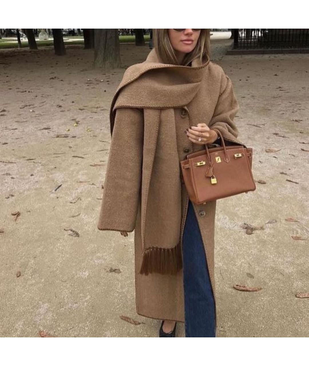 TOTEME Коричневое шерстяное пальто, фото 6