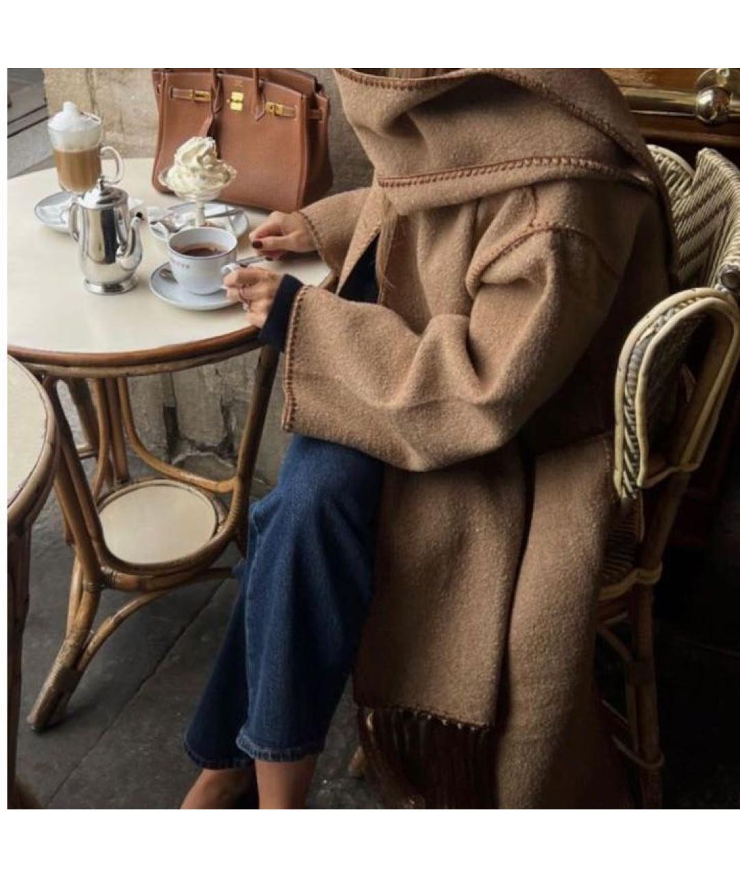 TOTEME Коричневое шерстяное пальто, фото 8