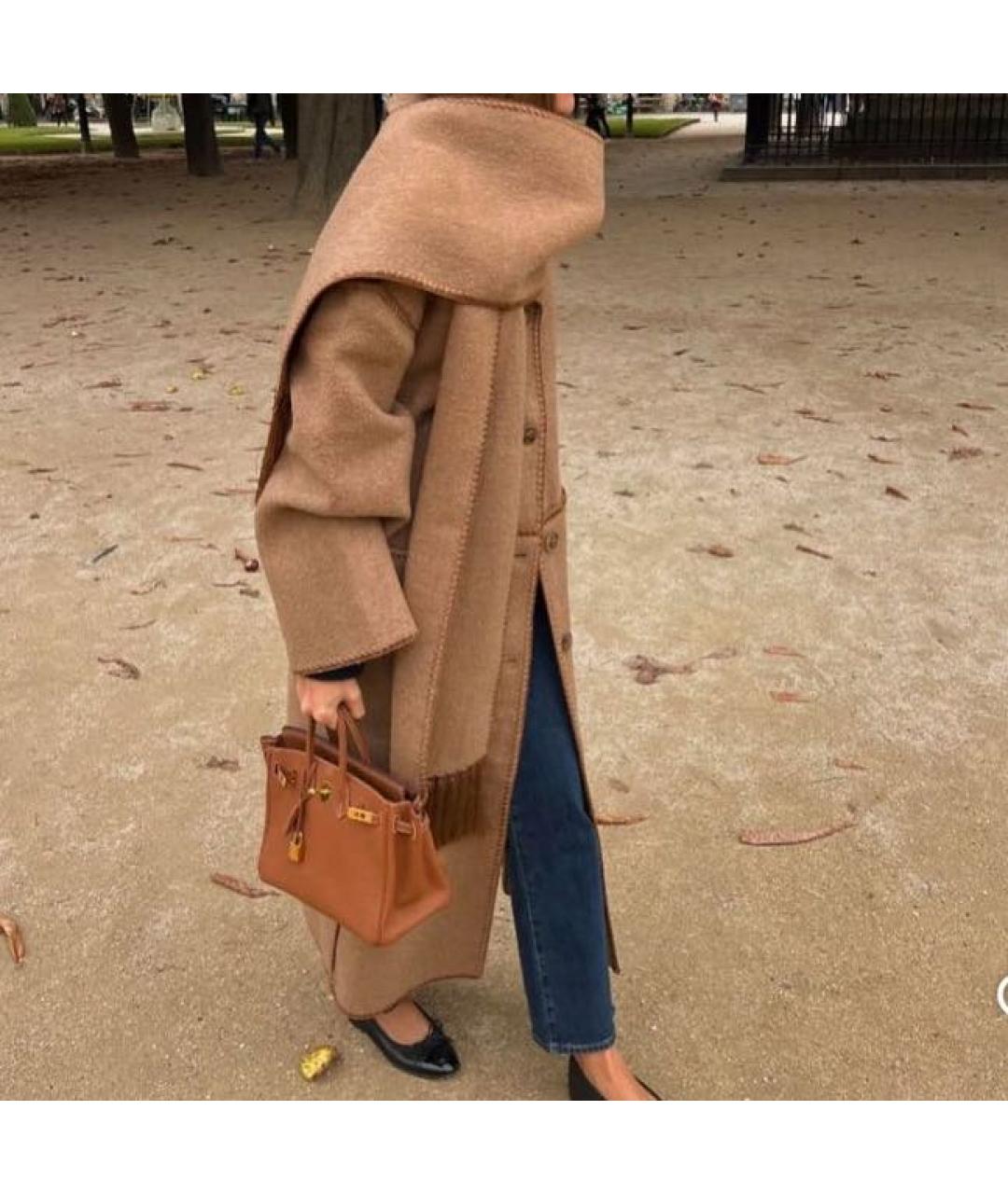 TOTEME Коричневое шерстяное пальто, фото 5