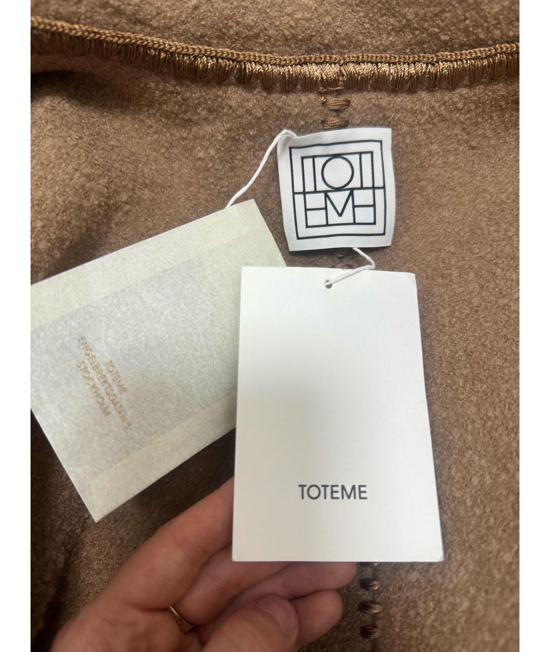 TOTEME Коричневое шерстяное пальто, фото 3