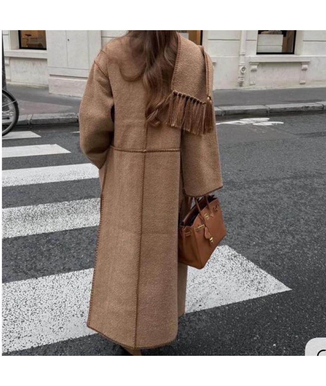 TOTEME Коричневое шерстяное пальто, фото 7