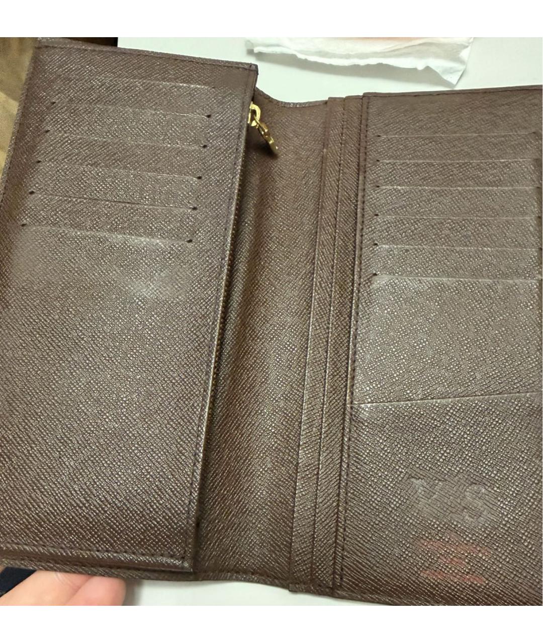 LOUIS VUITTON Коричневый кошелек, фото 4