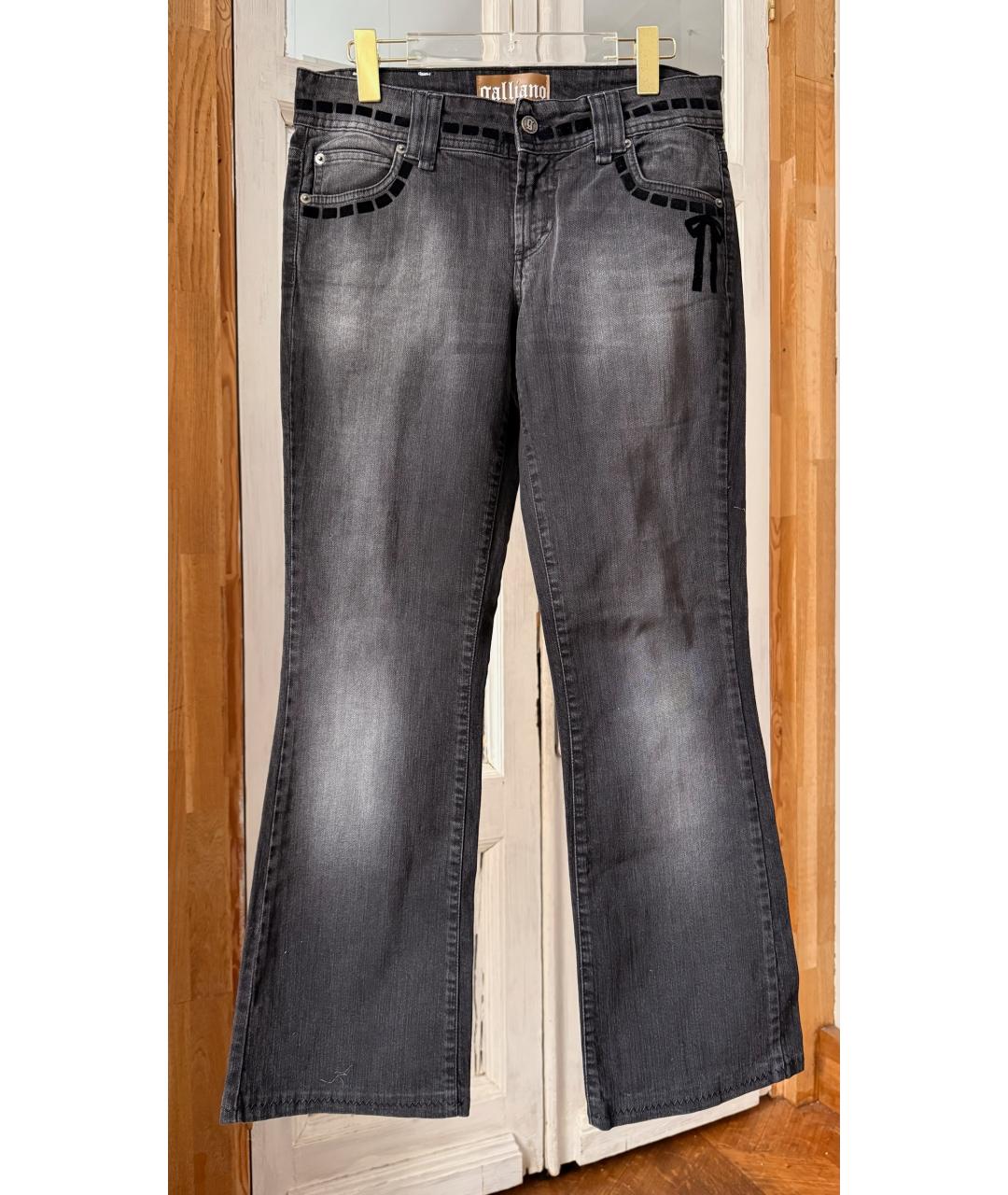 JOHN GALLIANO Серые джинсы клеш, фото 6