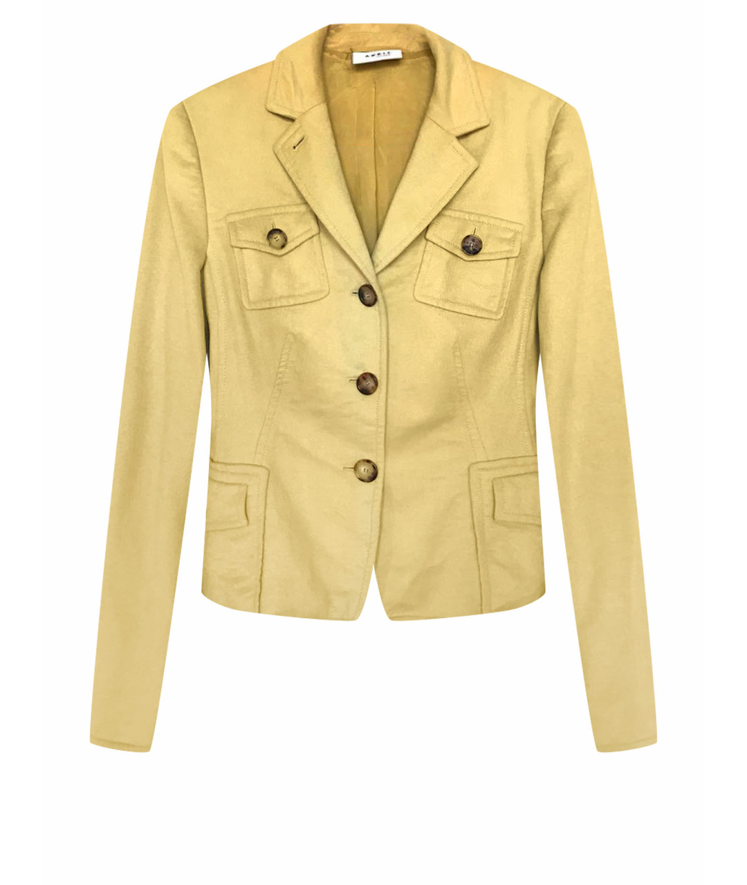 AKRIS PUNTO Желтый шерстяной жакет/пиджак, фото 1