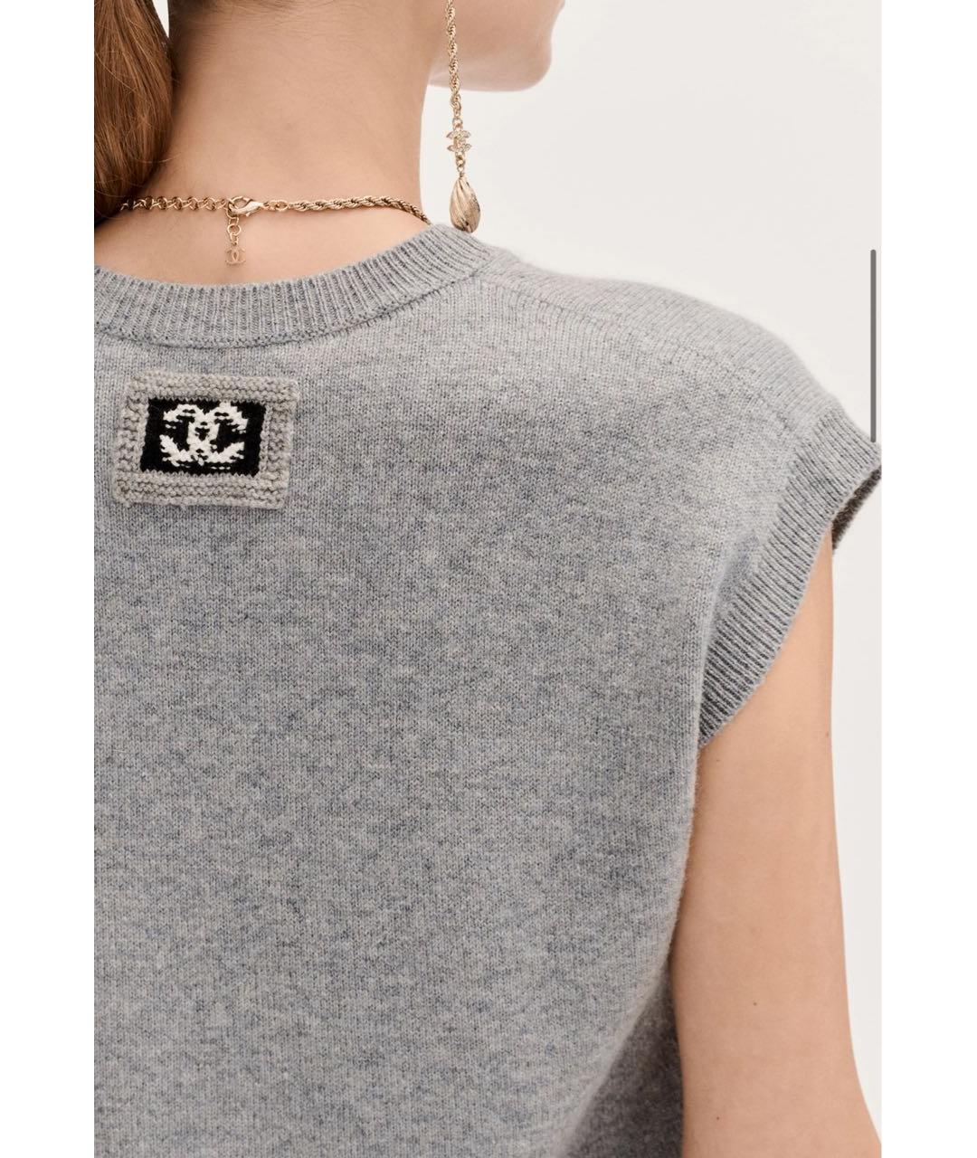 CHANEL Серый жилет, фото 3