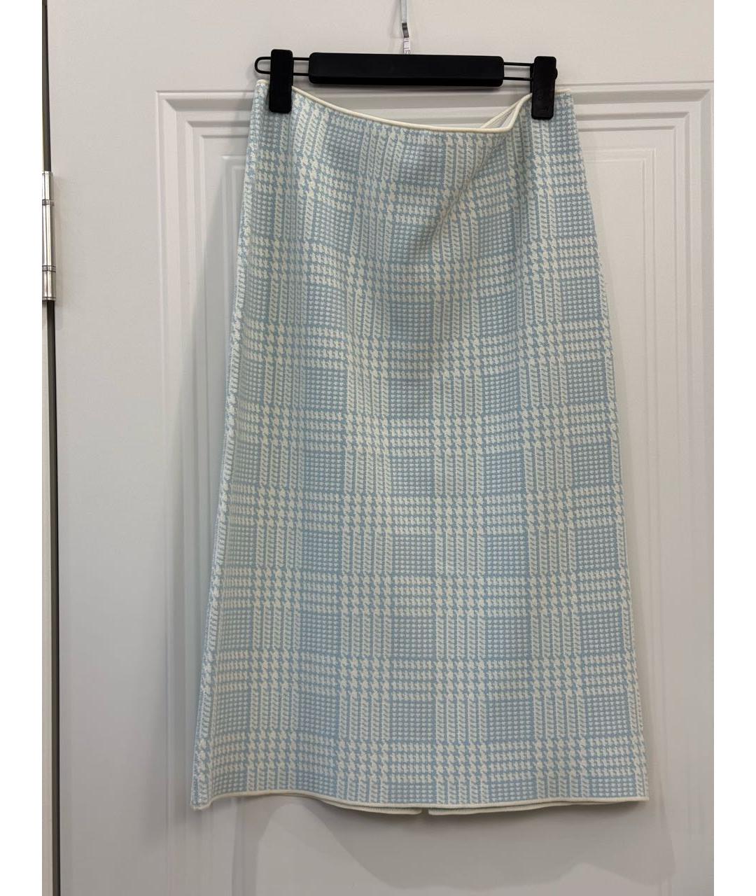 SPORTMAX Голубой вискозный костюм с юбками, фото 2