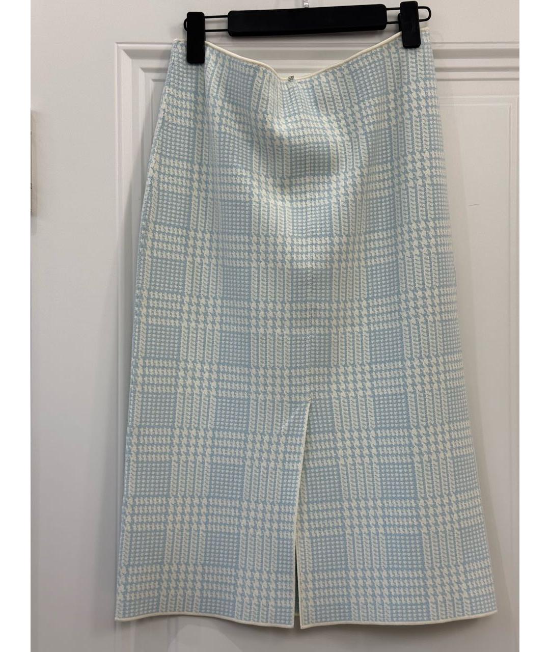 SPORTMAX Голубой вискозный костюм с юбками, фото 7