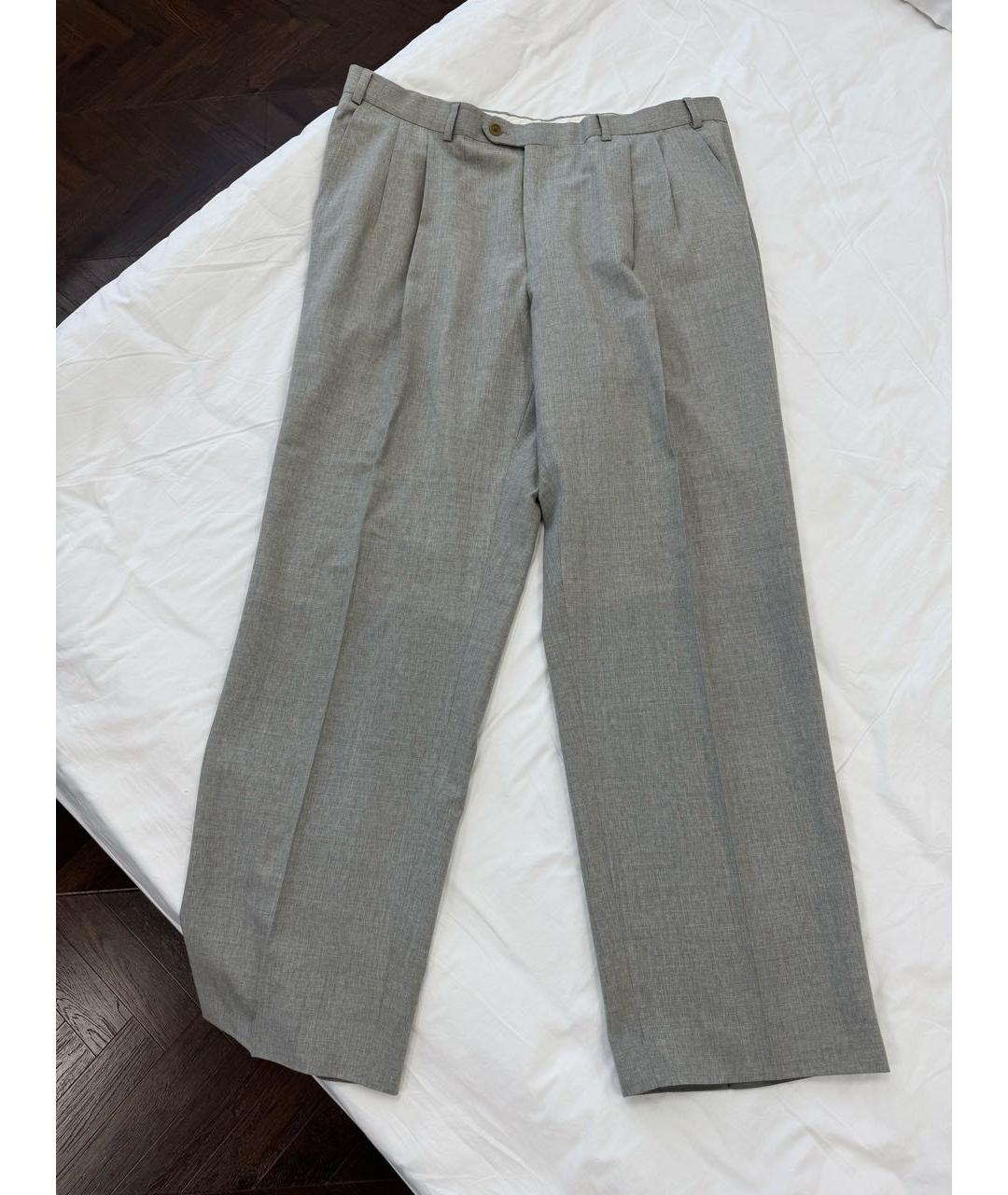 SAINT LAURENT Серый классический костюм, фото 2