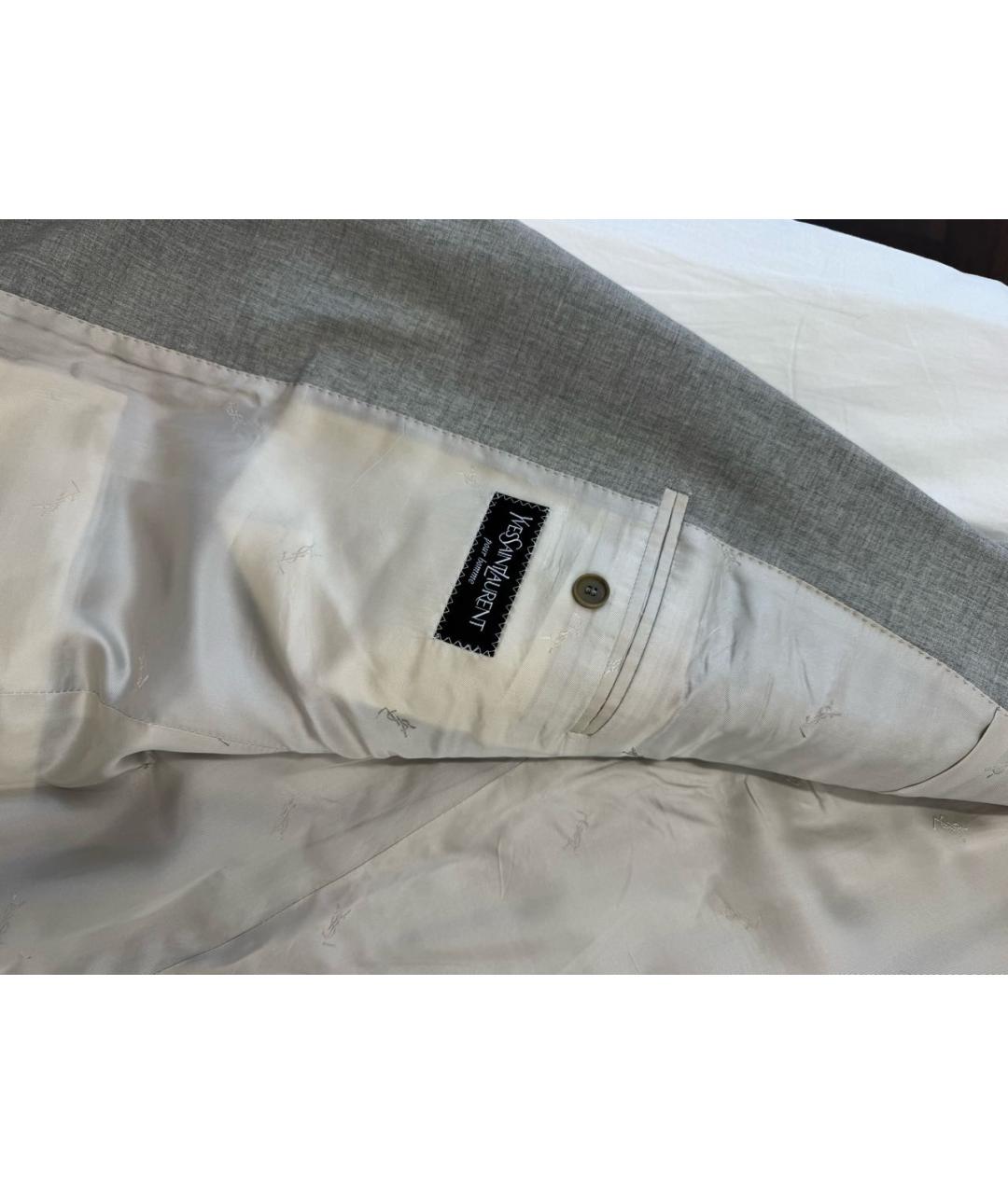 SAINT LAURENT Серый классический костюм, фото 3