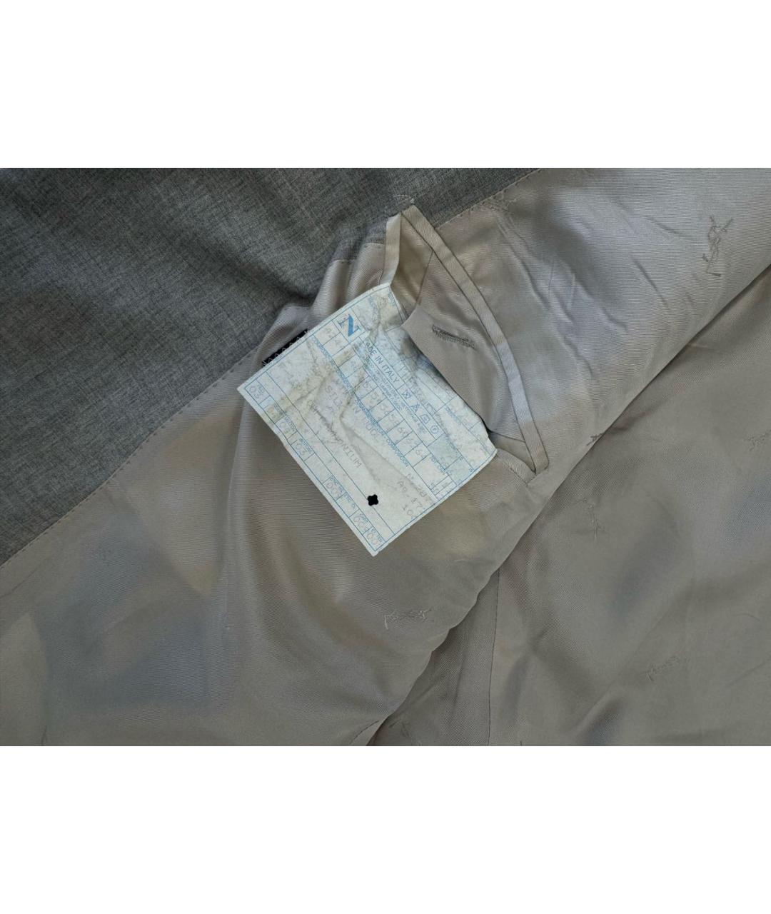 SAINT LAURENT Серый классический костюм, фото 7