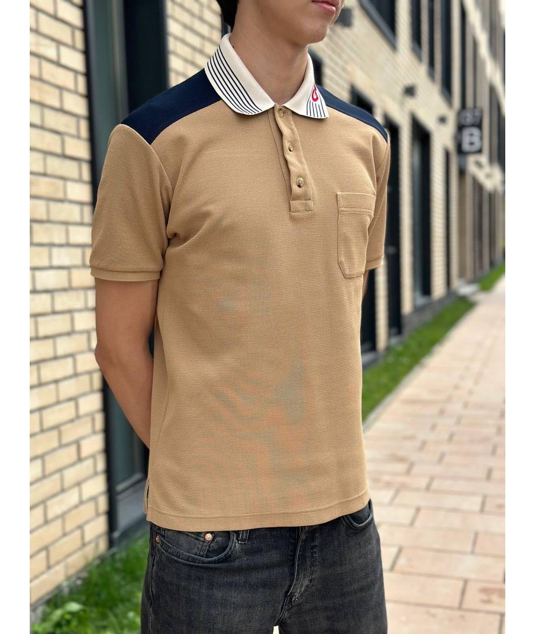 GUCCI Бежевое поло с коротким рукавом, фото 3