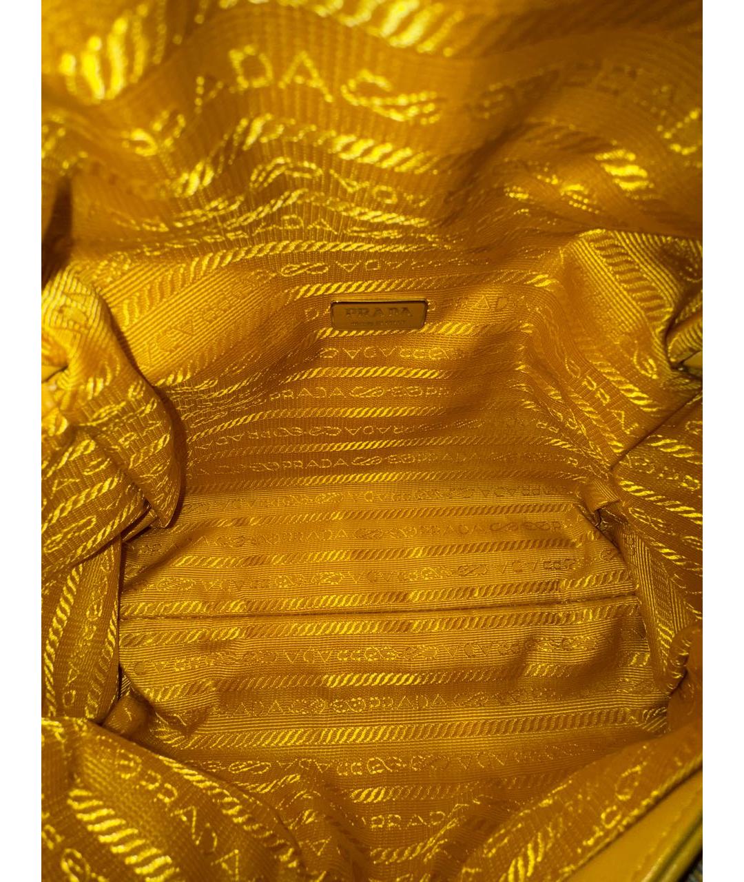 PRADA Горчичная кожаная сумка через плечо, фото 8