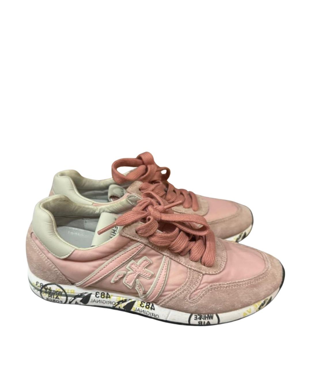 PREMIATA Розовые замшевые кроссовки, фото 1