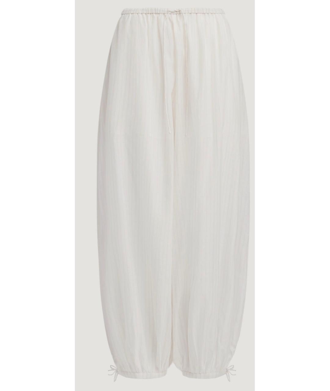 12 STOREEZ Белые хлопковые брюки широкие, фото 9