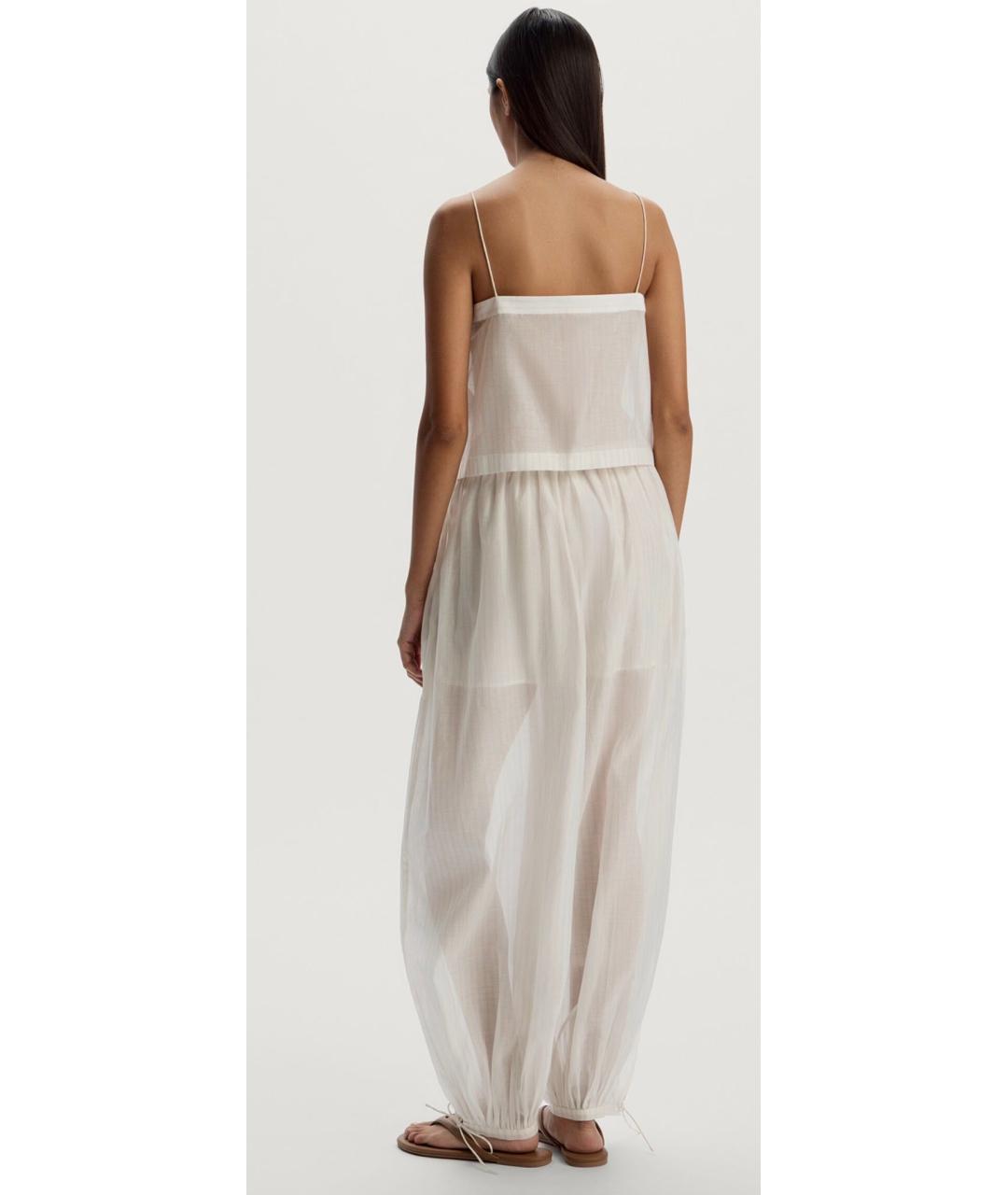 12 STOREEZ Белые хлопковые брюки широкие, фото 6