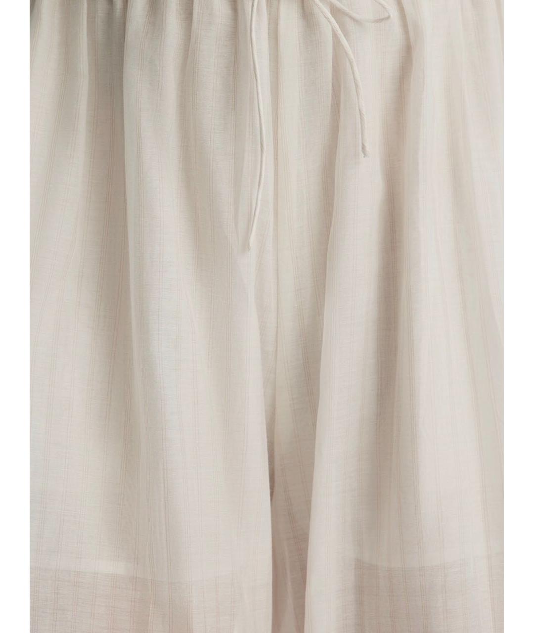 12 STOREEZ Белые хлопковые брюки широкие, фото 4