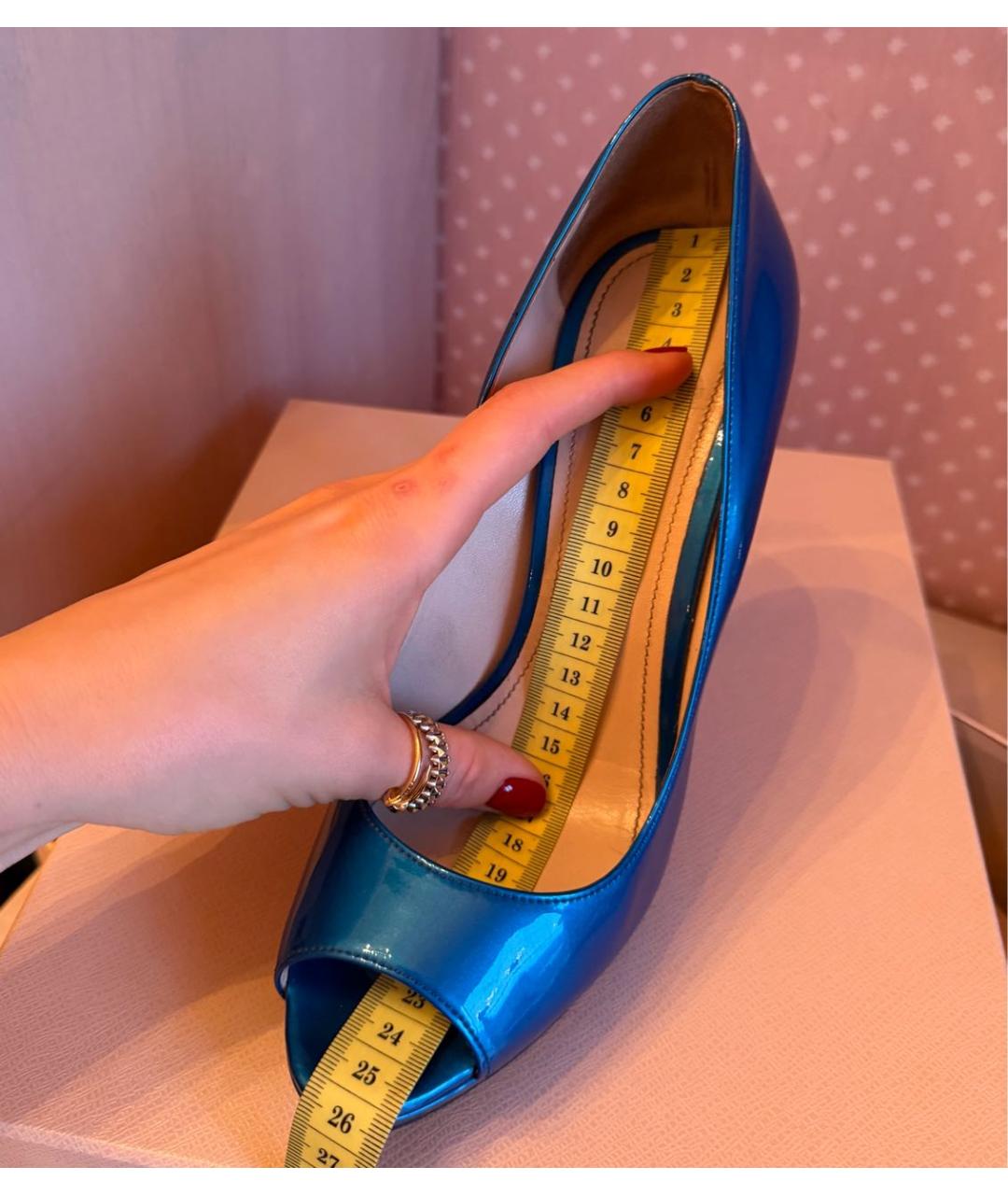 PRADA Синие туфли из лакированной кожи, фото 6
