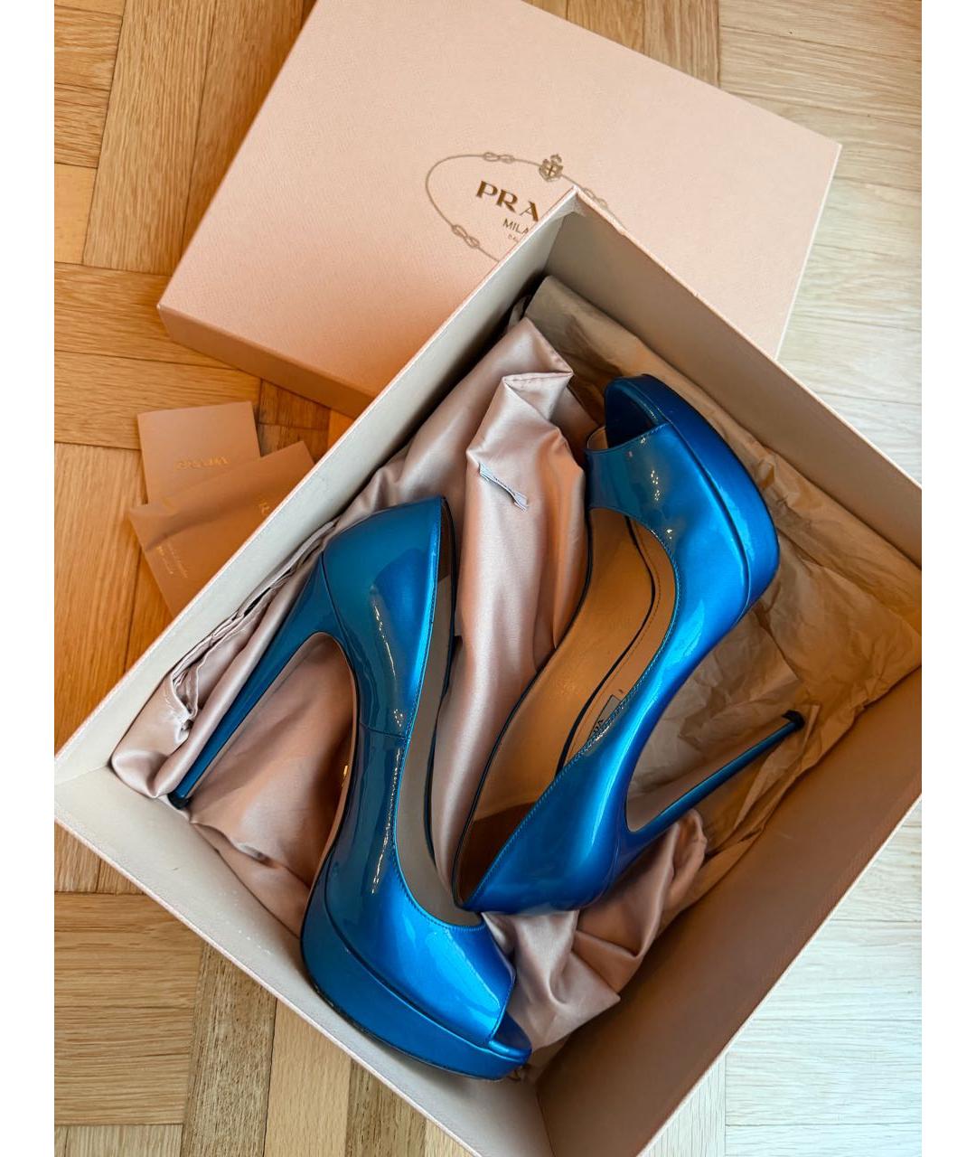 PRADA Синие туфли из лакированной кожи, фото 2