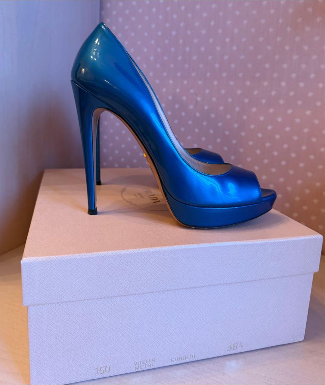 PRADA Синие туфли из лакированной кожи, фото 7