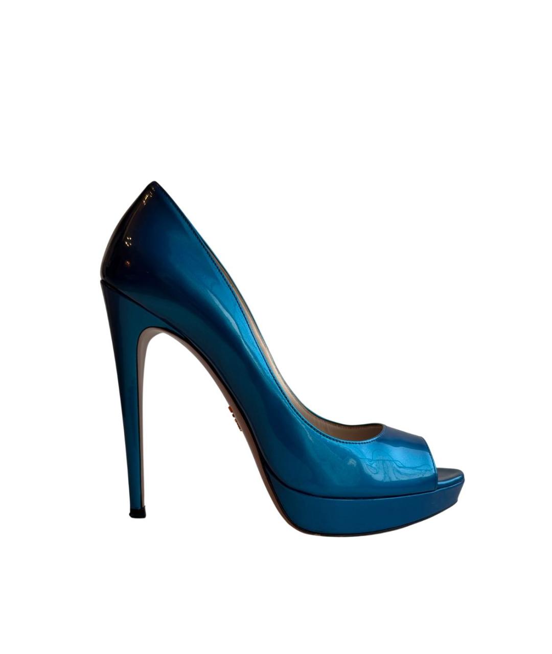 PRADA Синие туфли из лакированной кожи, фото 9