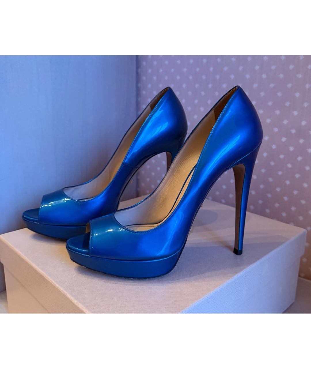 PRADA Синие туфли из лакированной кожи, фото 3