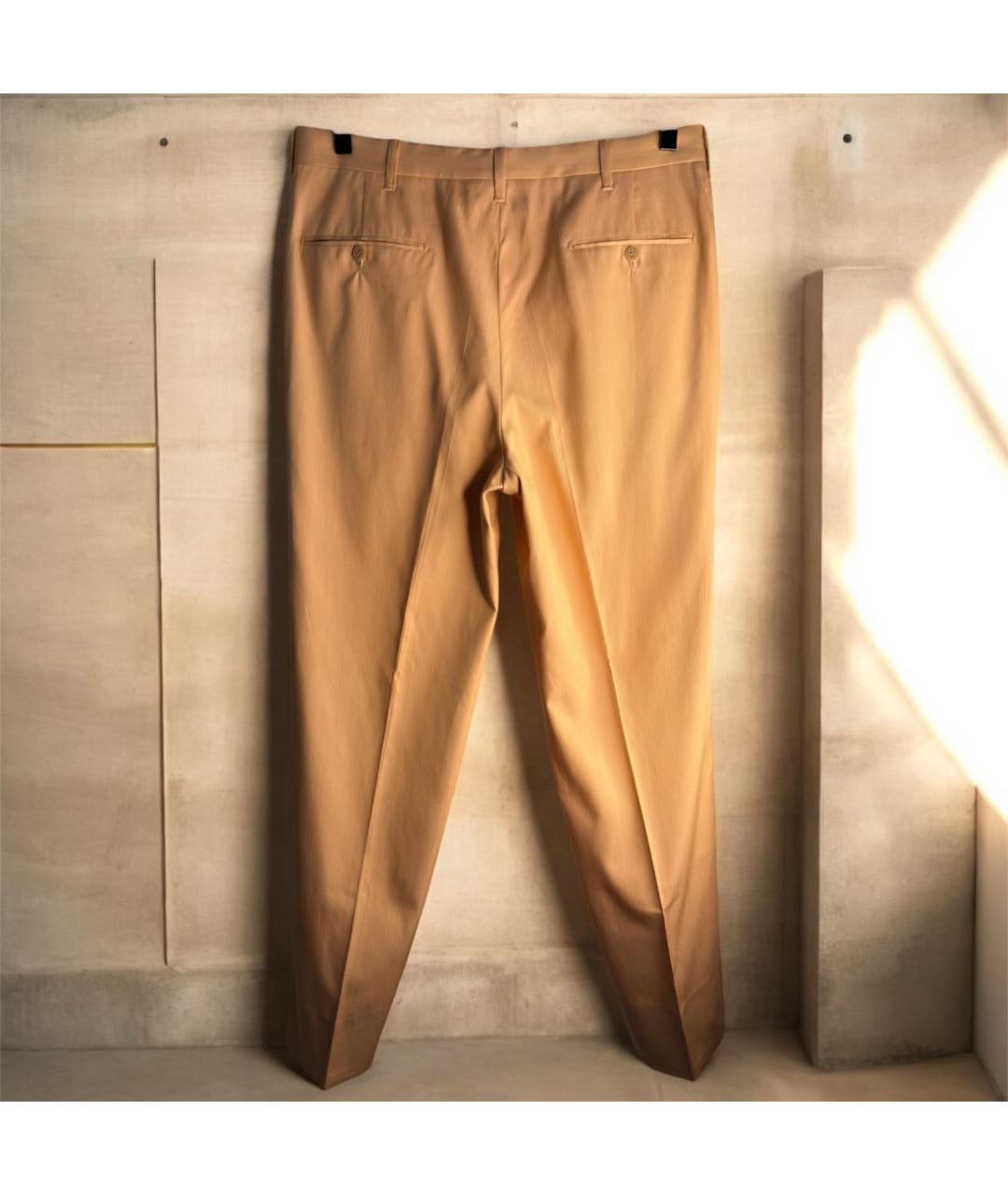 ERMENEGILDO ZEGNA XXX Оранжевое хлопковые классические брюки, фото 4