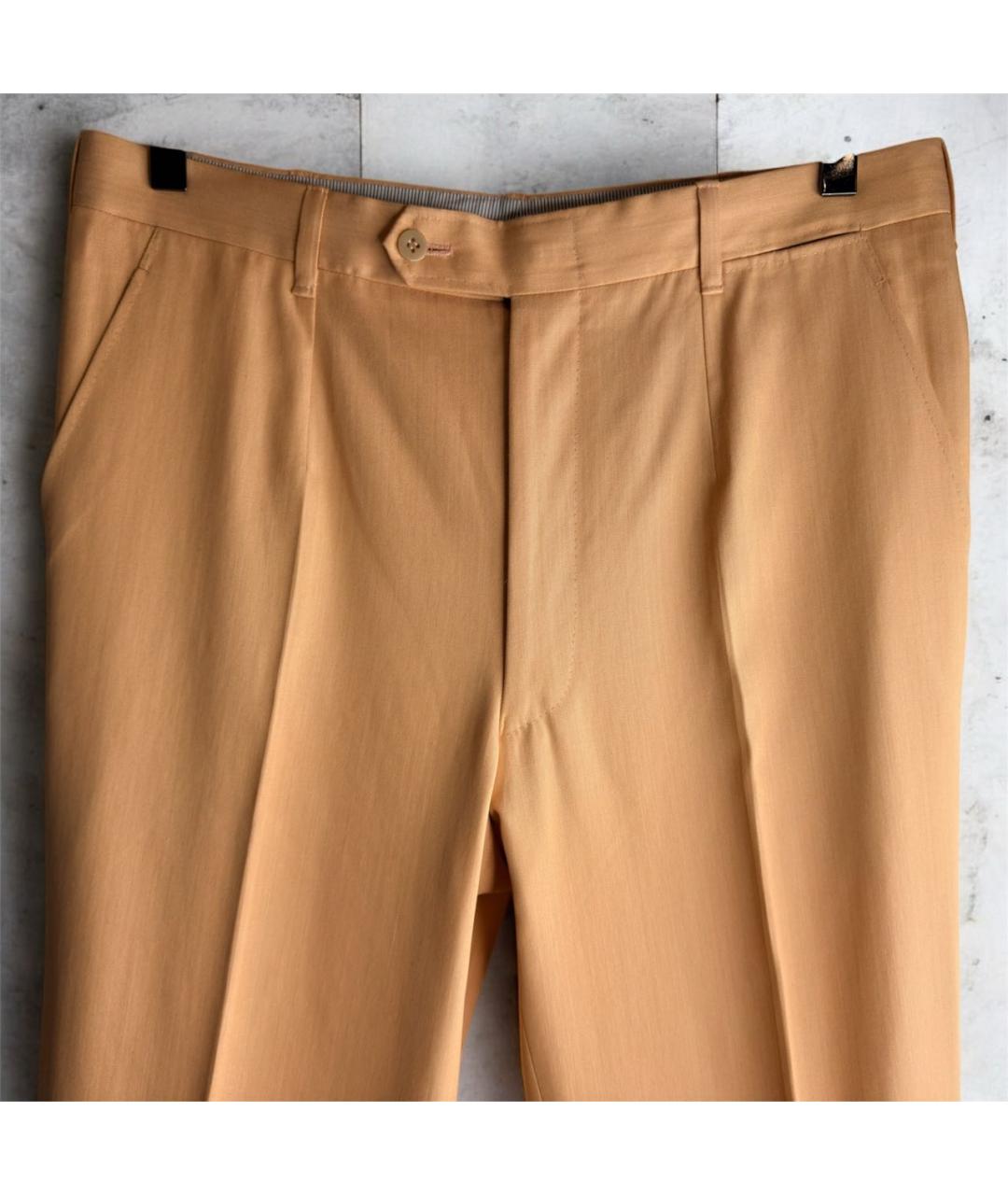 ERMENEGILDO ZEGNA XXX Оранжевое хлопковые классические брюки, фото 2