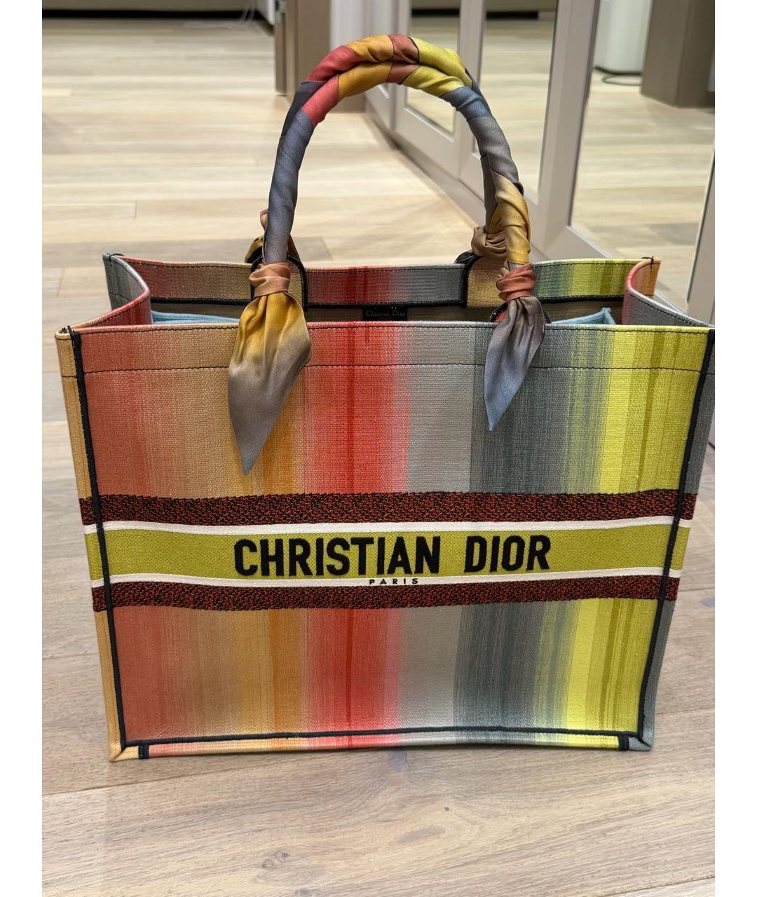 CHRISTIAN DIOR Мульти тканевая сумка тоут, фото 4