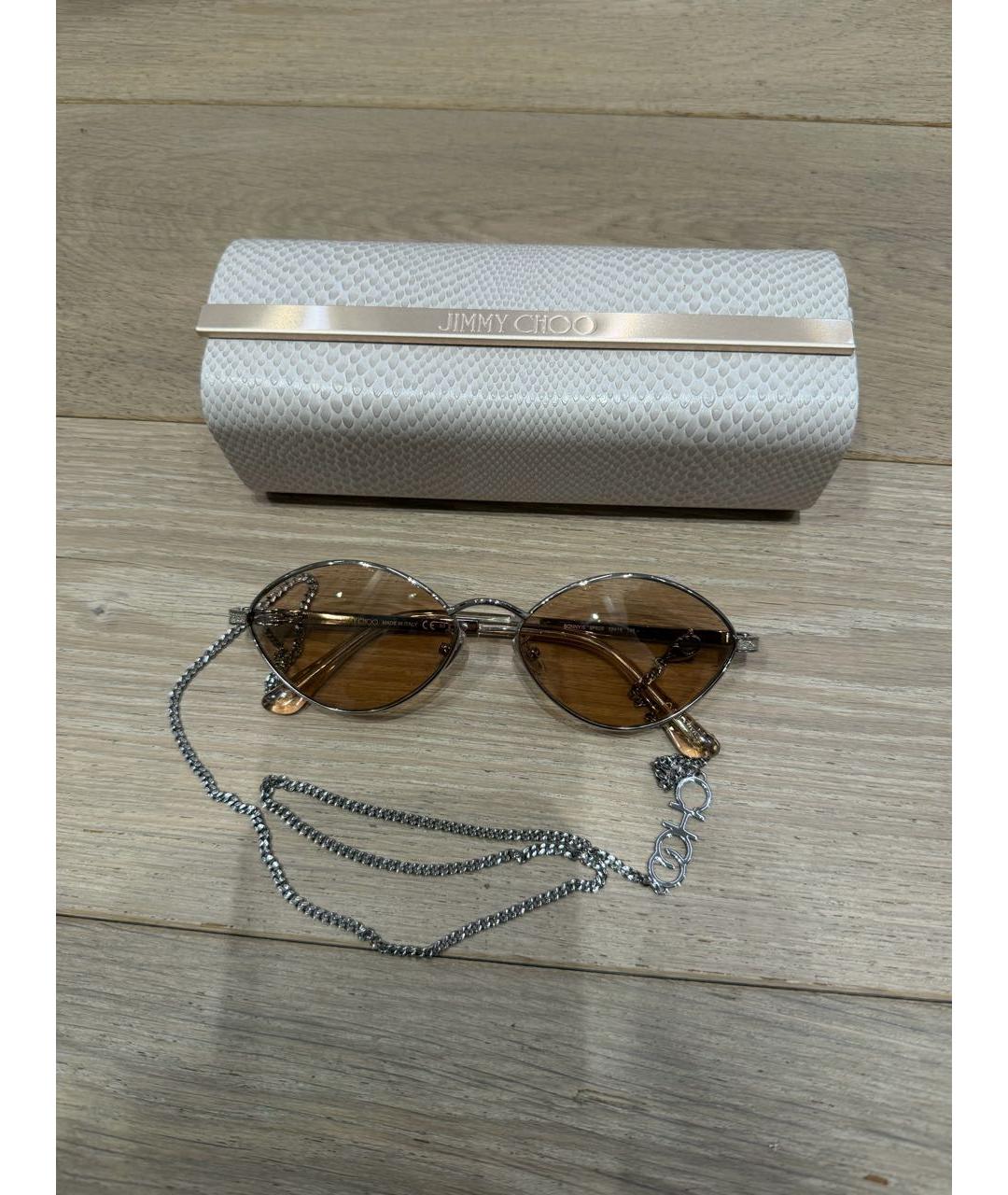 JIMMY CHOO Розовые солнцезащитные очки, фото 4