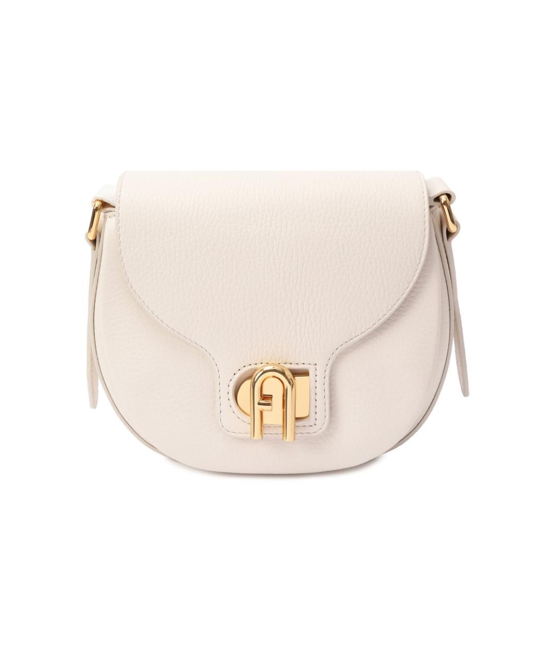 FURLA Бежевая кожаная сумка через плечо, фото 6