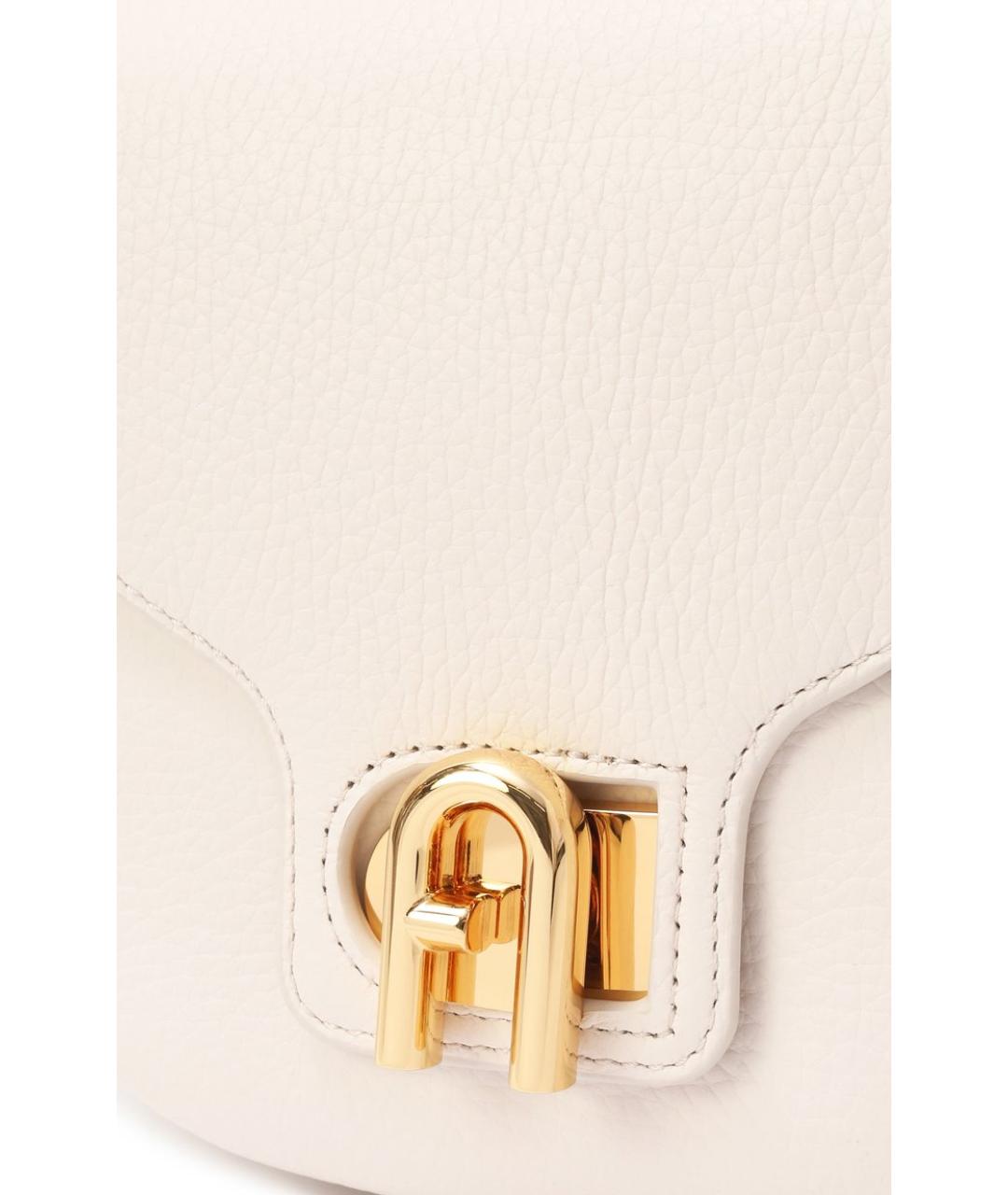 FURLA Бежевая кожаная сумка через плечо, фото 3