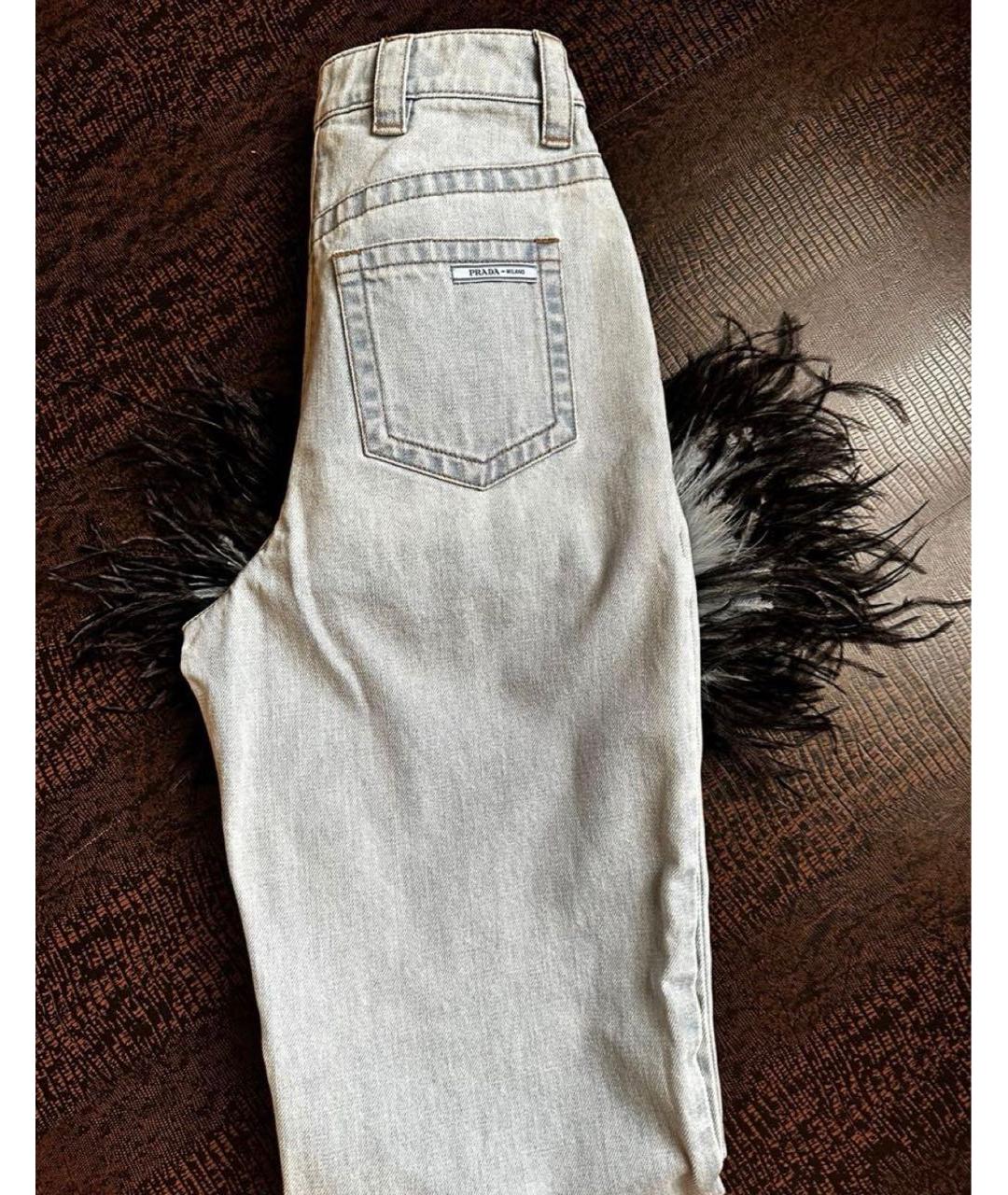 PRADA Голубые прямые джинсы, фото 2
