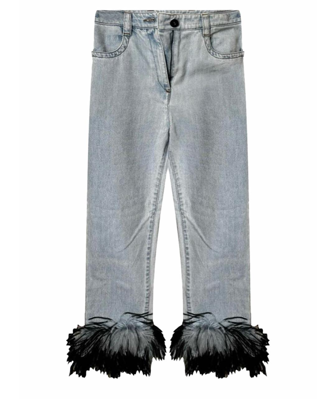 PRADA Голубые прямые джинсы, фото 1