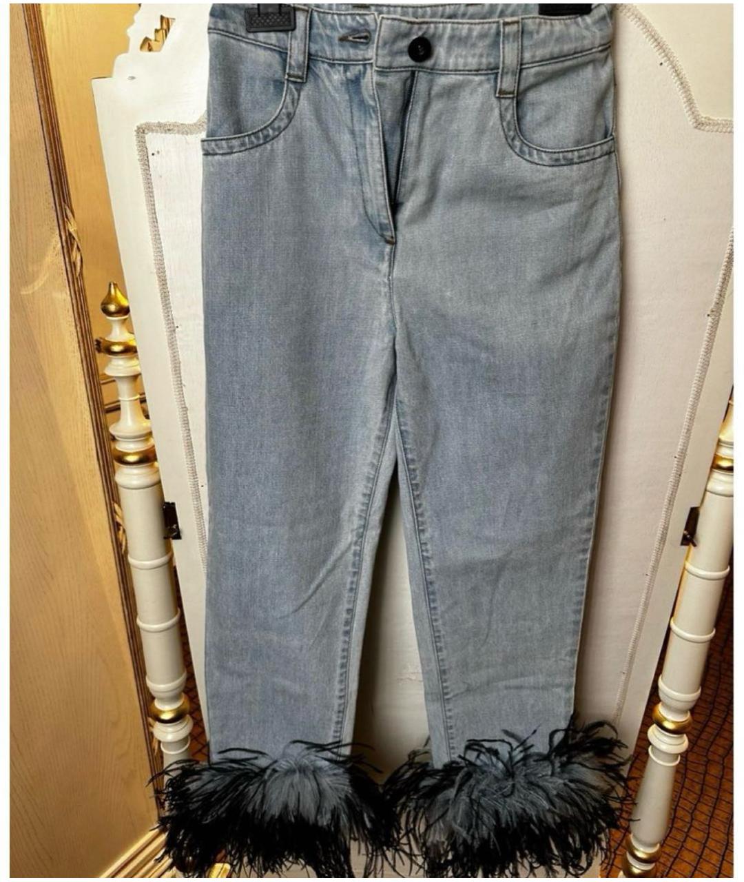 PRADA Голубые прямые джинсы, фото 6