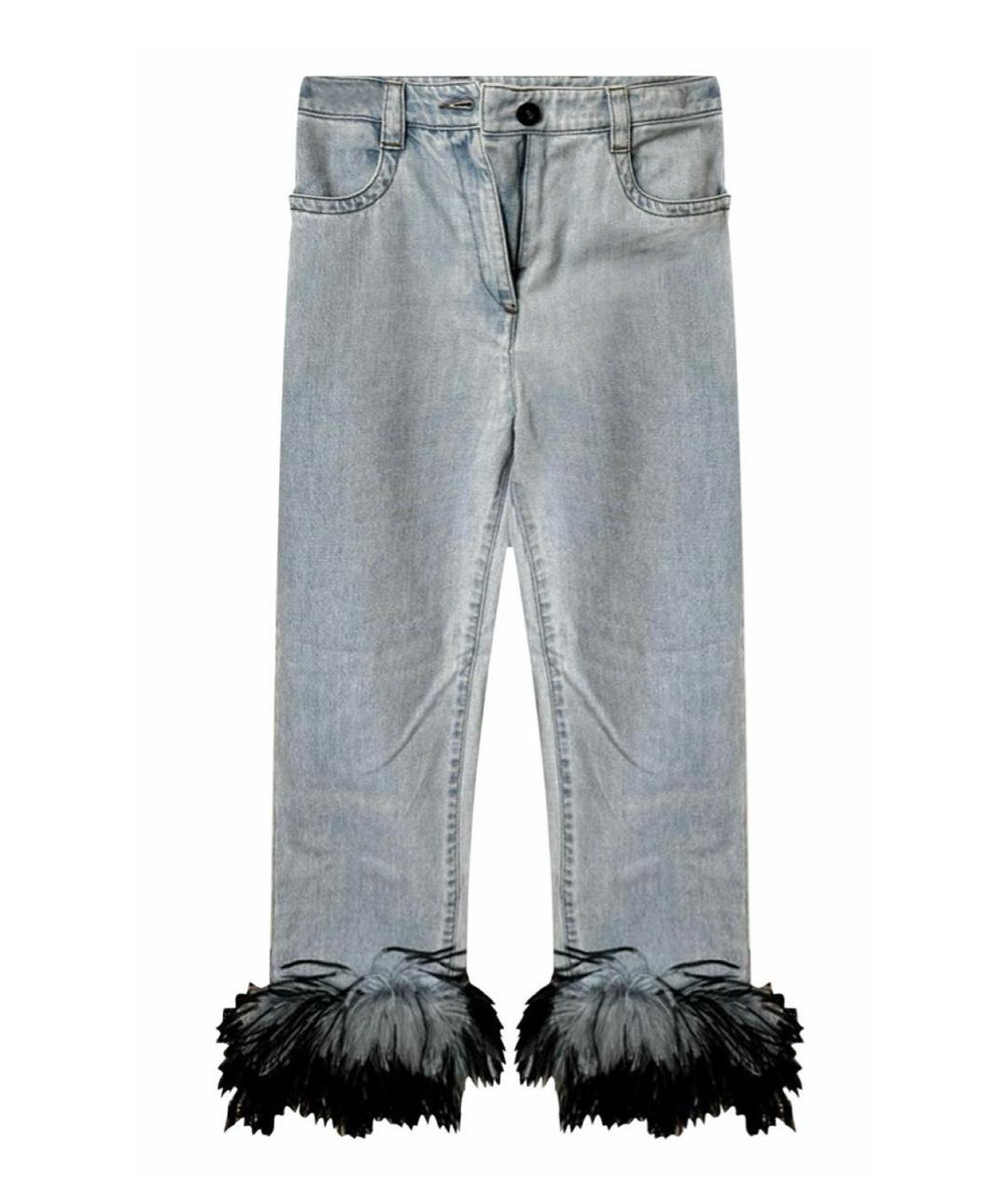 PRADA Голубые прямые джинсы, фото 9