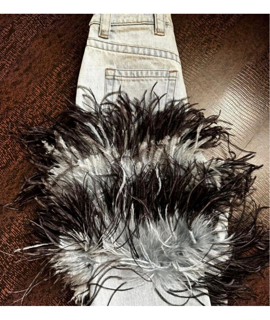 PRADA Голубые прямые джинсы, фото 3