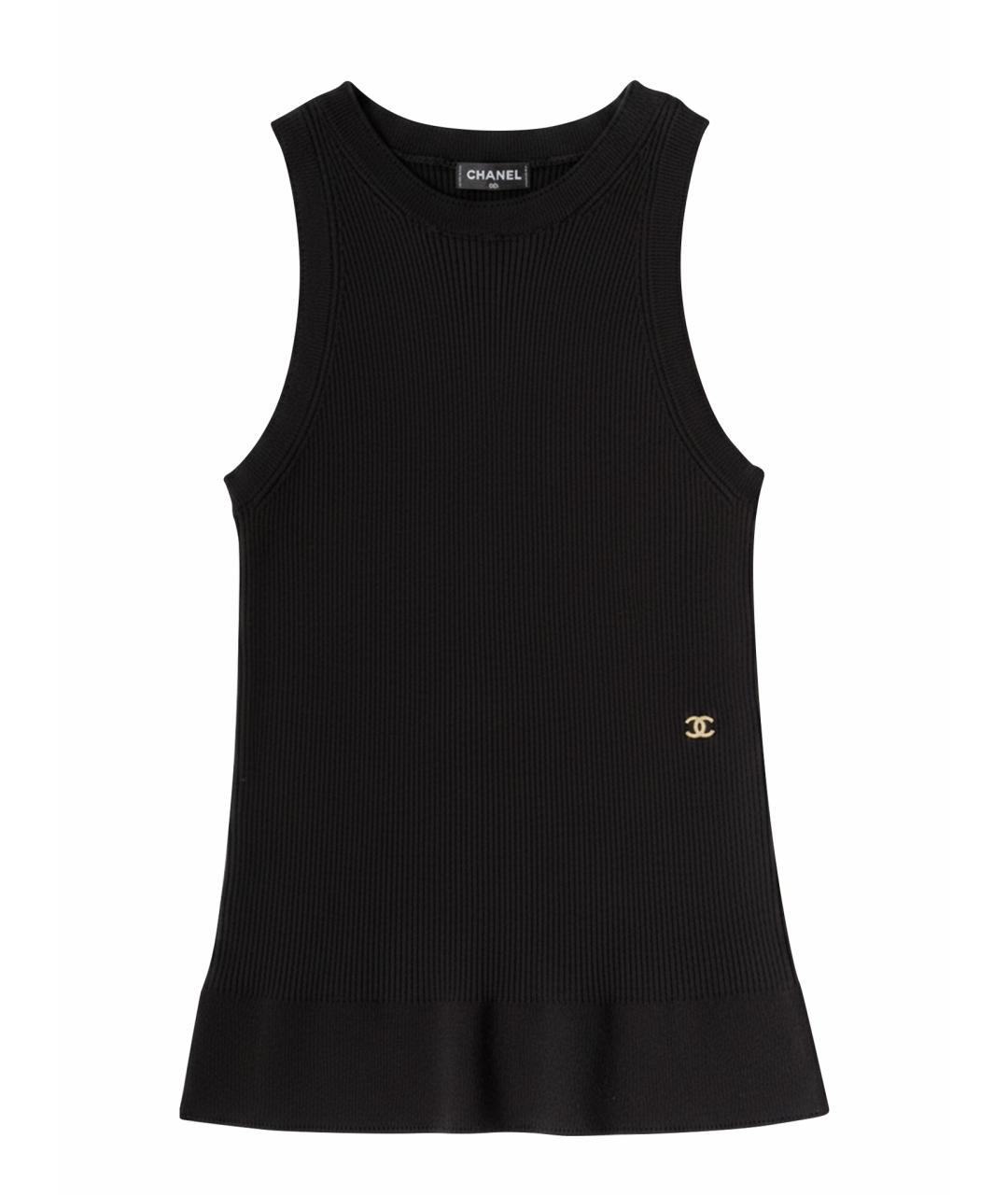 CHANEL Черная майка, фото 1