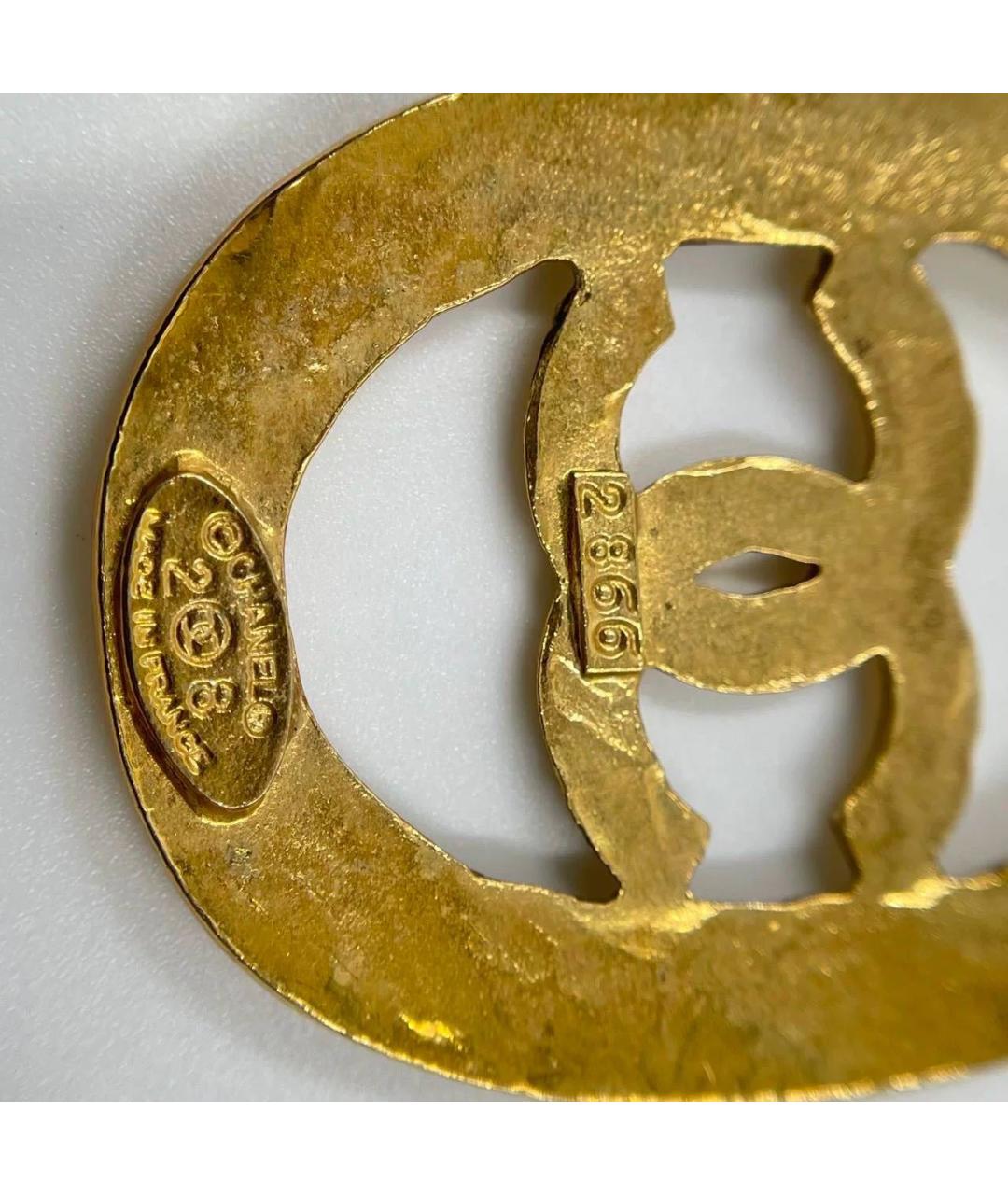 CHANEL Золотые металлические клипсы, фото 4
