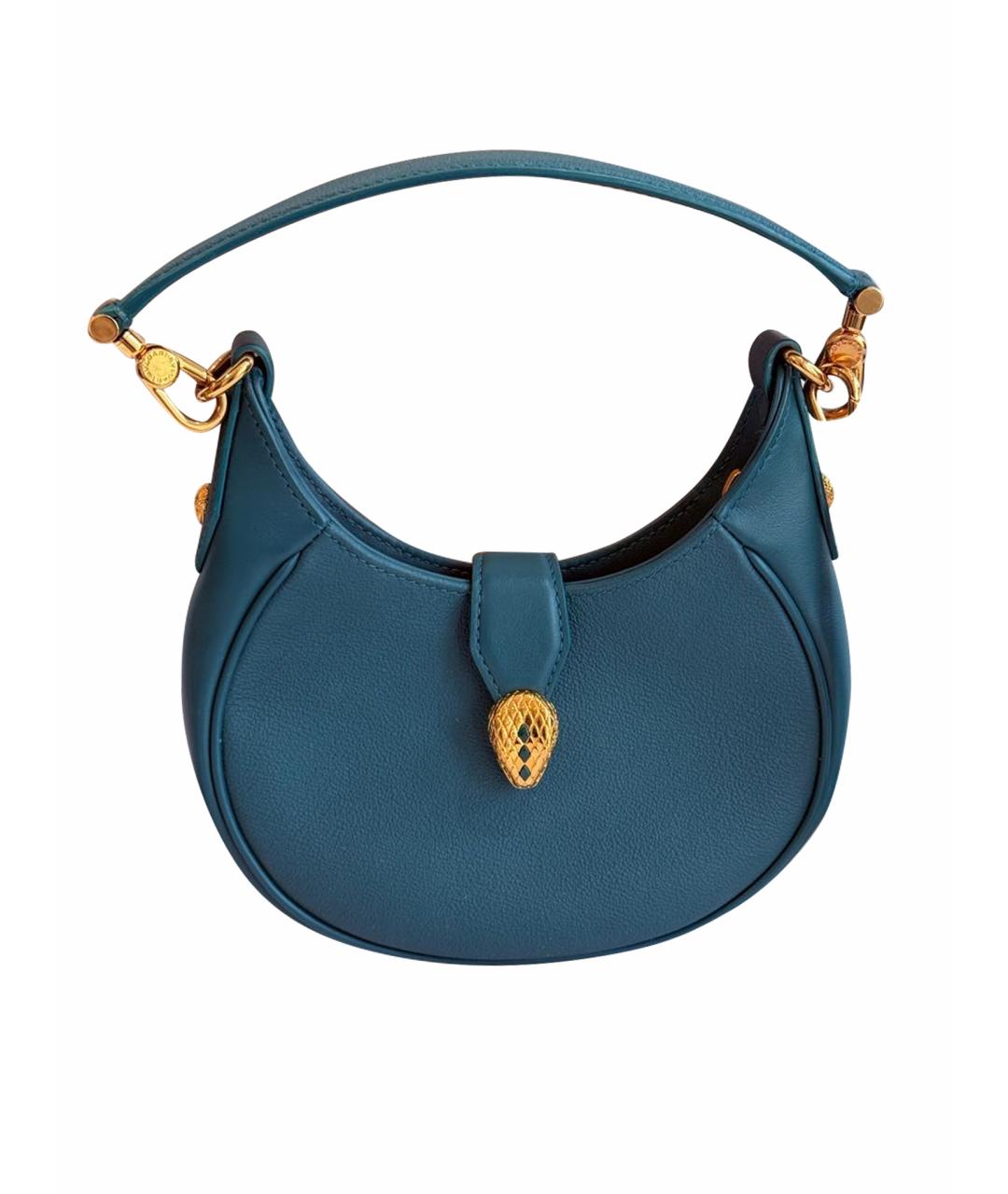 BVLGARI Зеленая кожаная сумка через плечо, фото 1