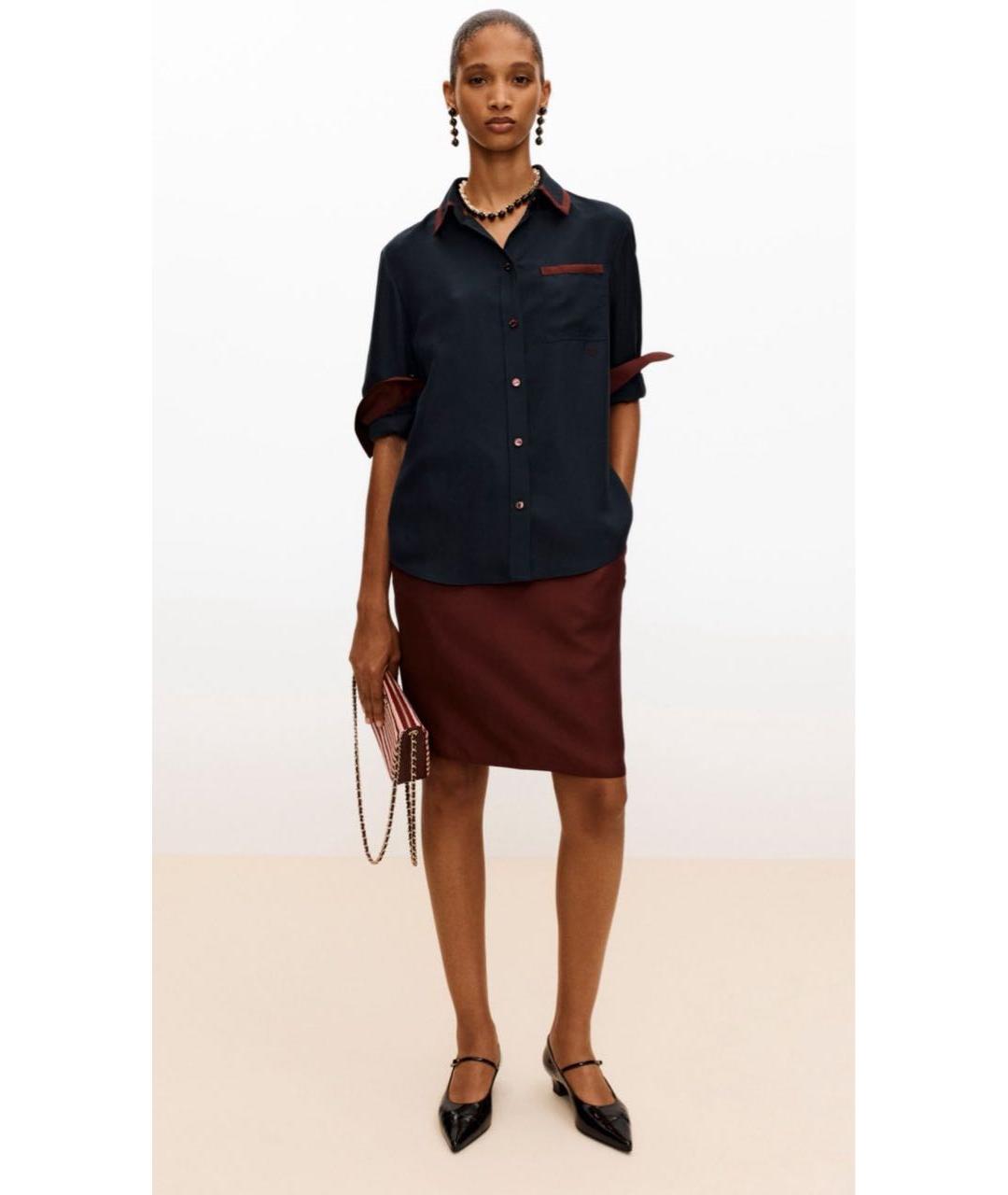 CHANEL Бордовая юбка миди, фото 3