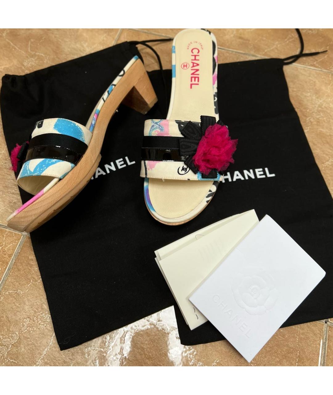 CHANEL Мульти кожаные мюли, фото 7