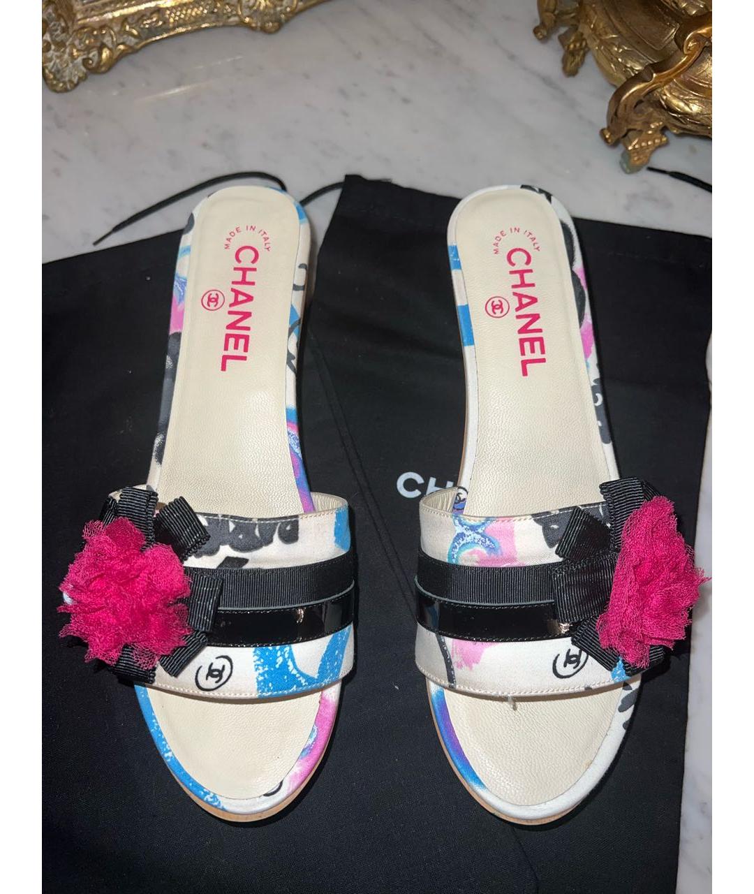 CHANEL Мульти кожаные мюли, фото 6