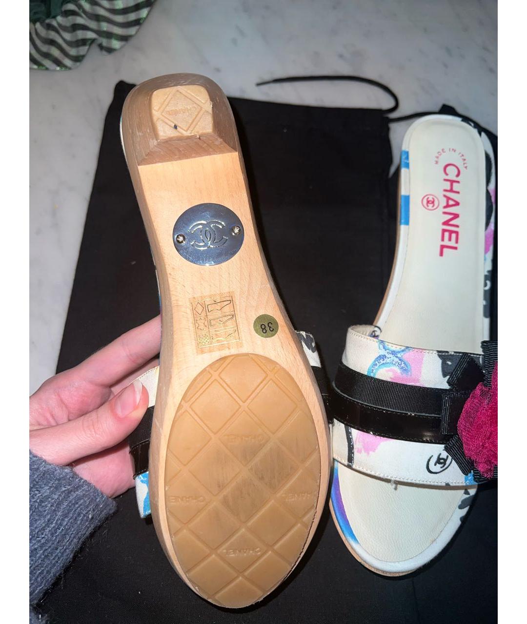 CHANEL Мульти кожаные мюли, фото 3