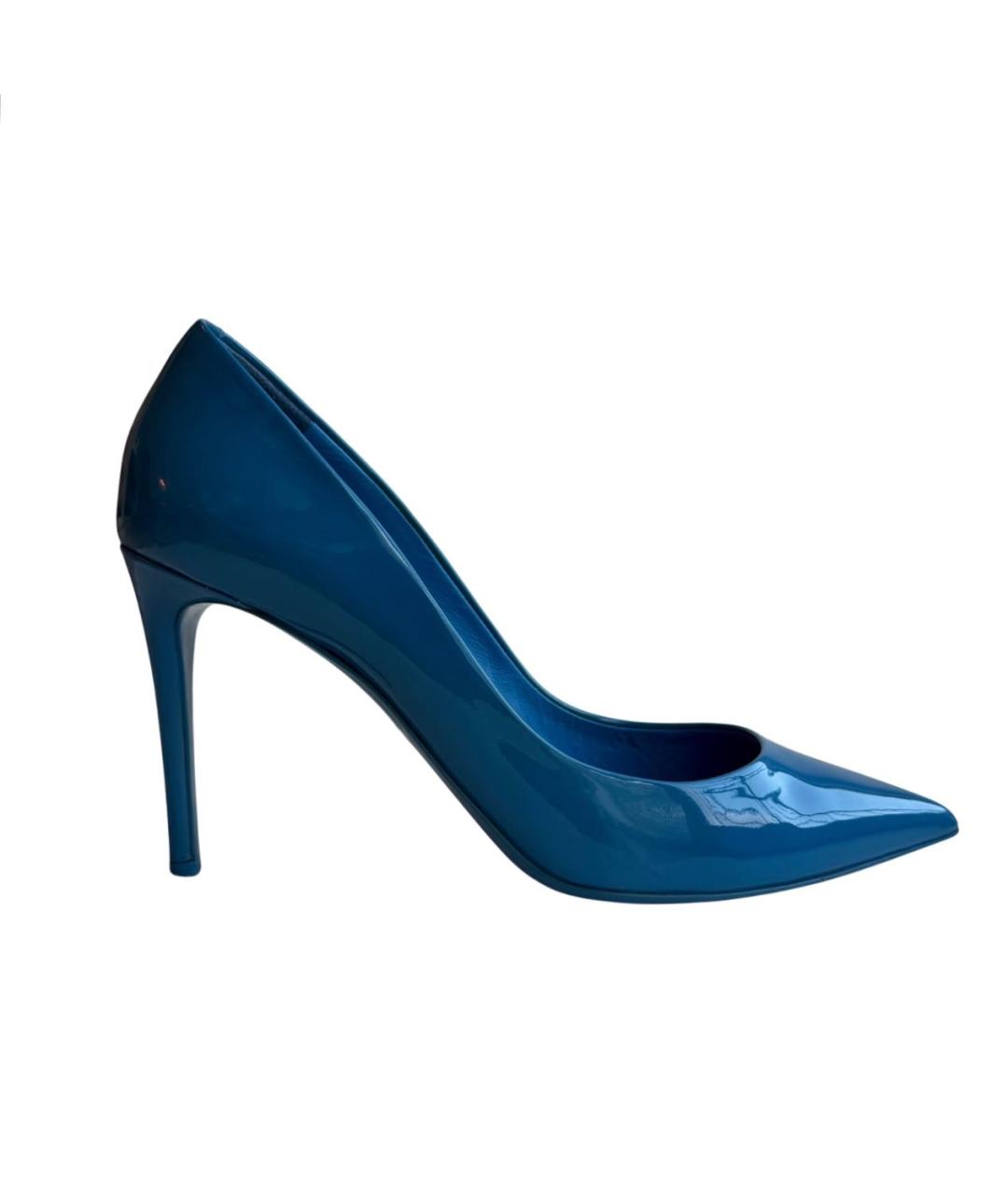DOLCE&GABBANA Синие туфли из лакированной кожи, фото 9