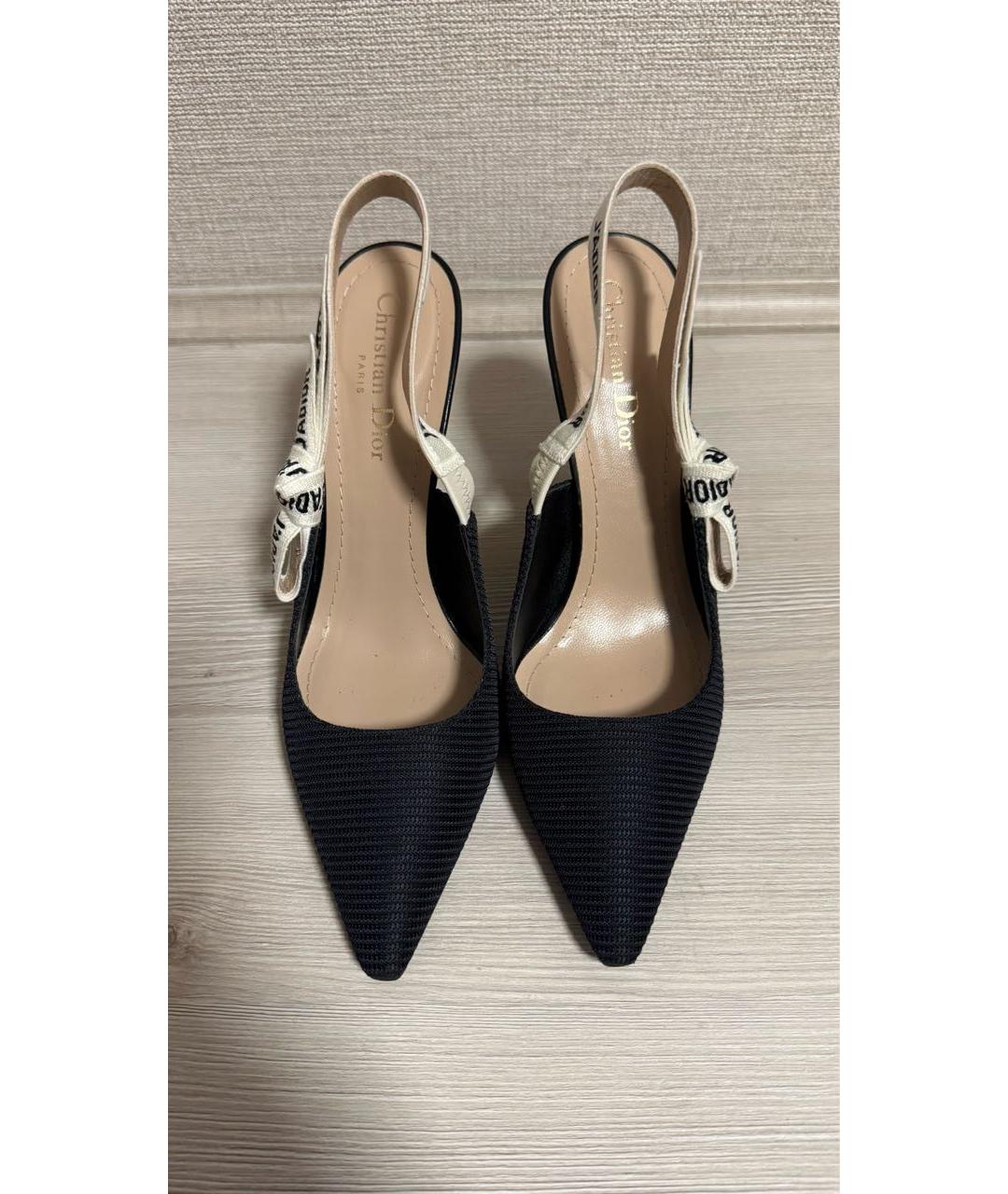 CHRISTIAN DIOR Черные текстильные туфли, фото 2