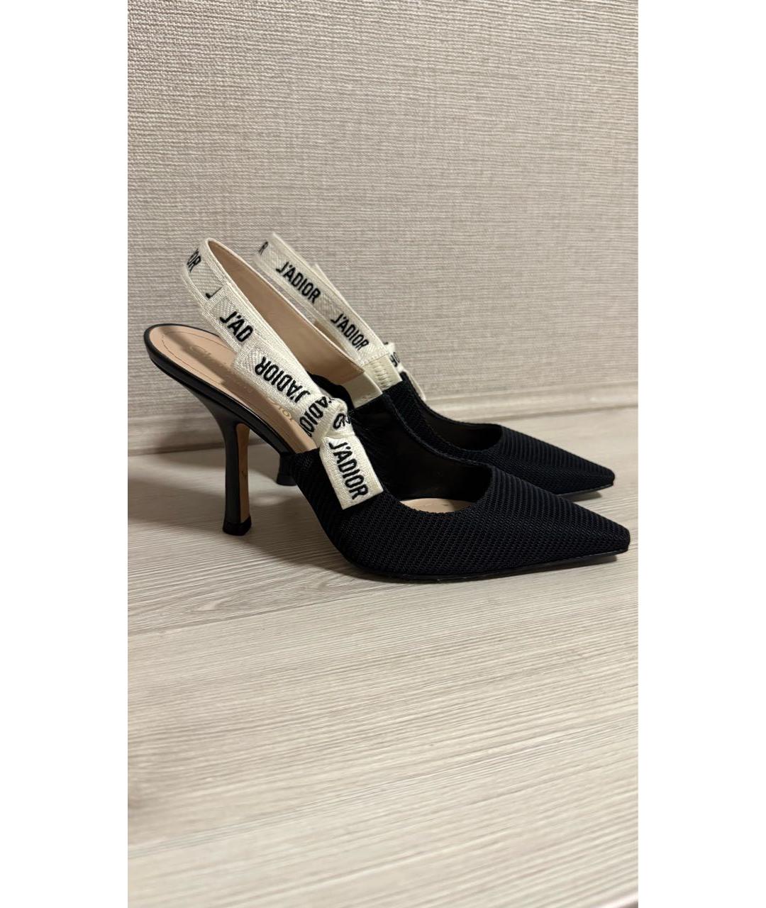 CHRISTIAN DIOR Черные текстильные туфли, фото 8