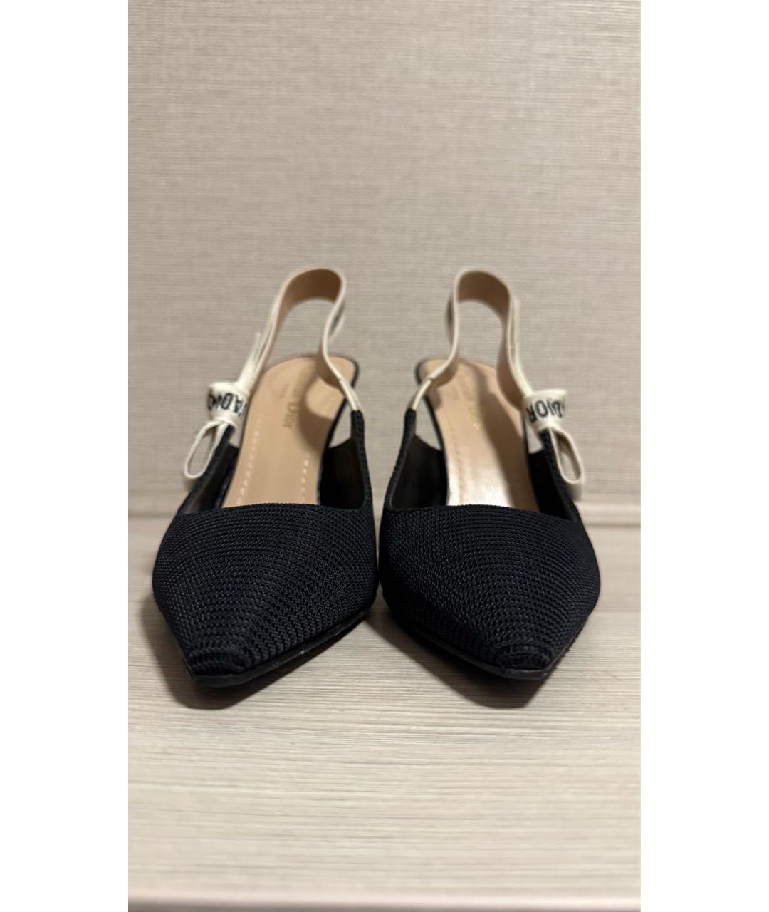 CHRISTIAN DIOR Черные текстильные туфли, фото 6