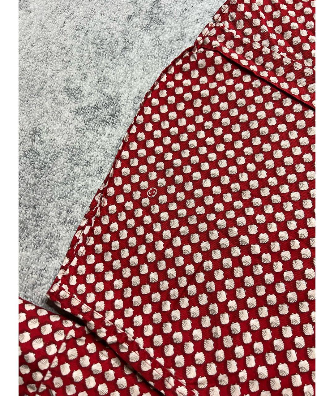 GUCCI Красная хлопковая кэжуал рубашка, фото 6