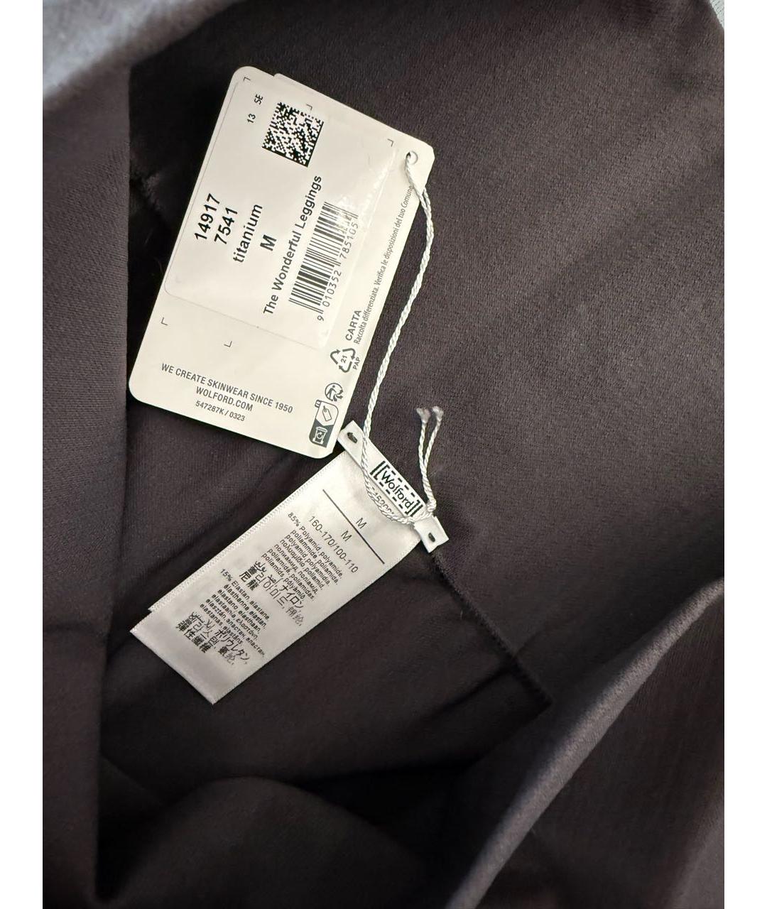 WOLFORD Антрацитовые полиамидовые леггинсы и велосипедки, фото 5