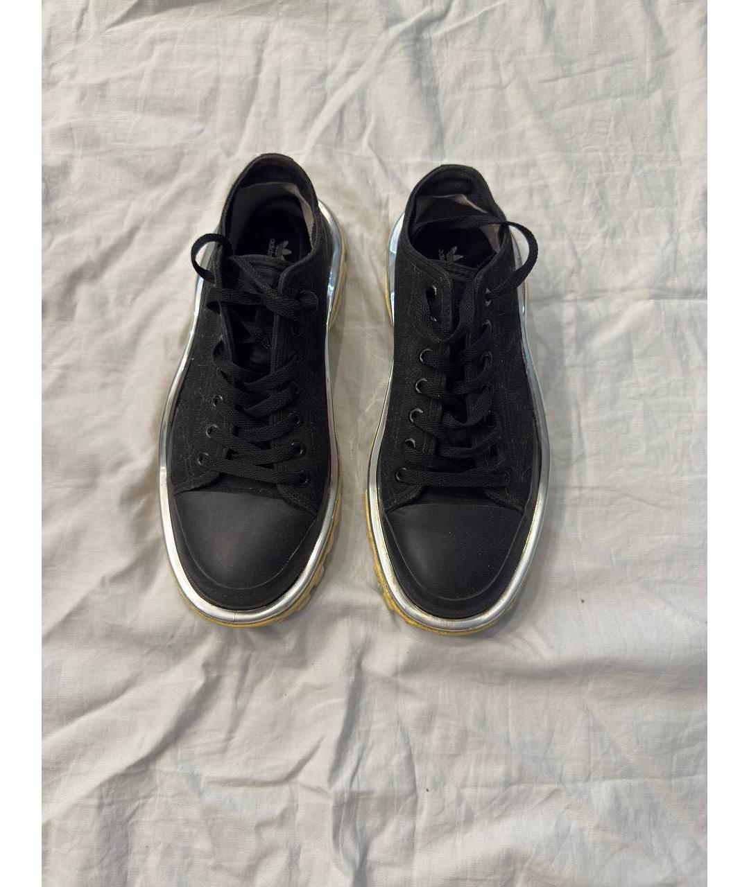 ADIDAS X RAF SIMONS Черные текстильные низкие кроссовки / кеды, фото 2